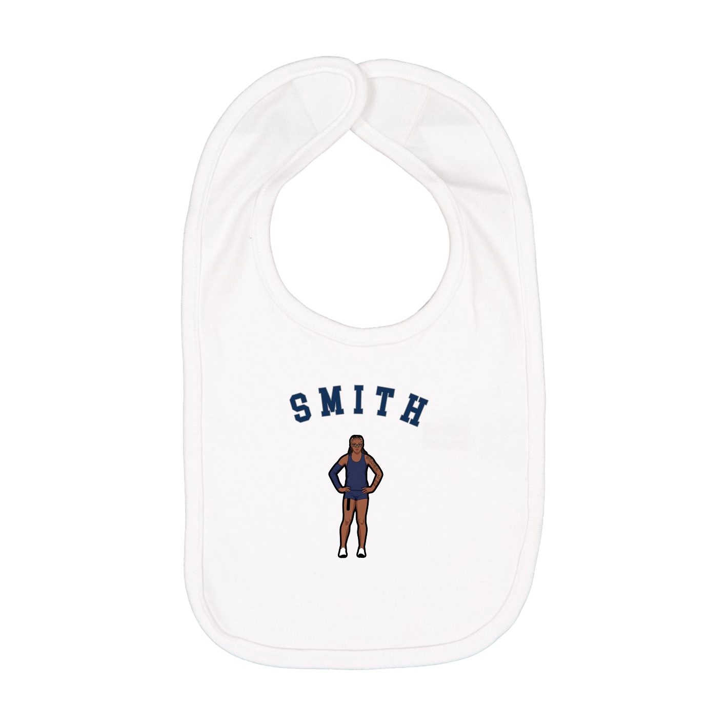 Infant Bib — Shirsey Arch in White