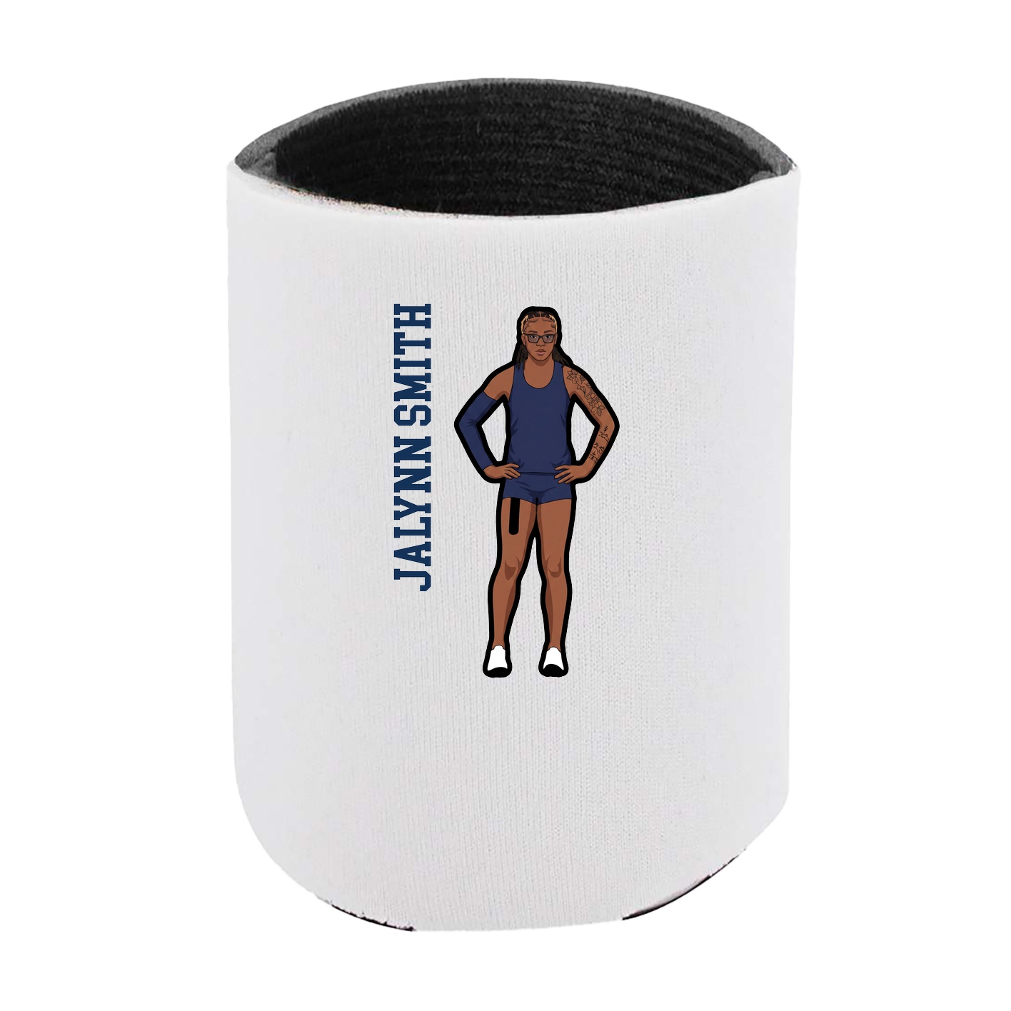 Can Holder — Name Vertical in White