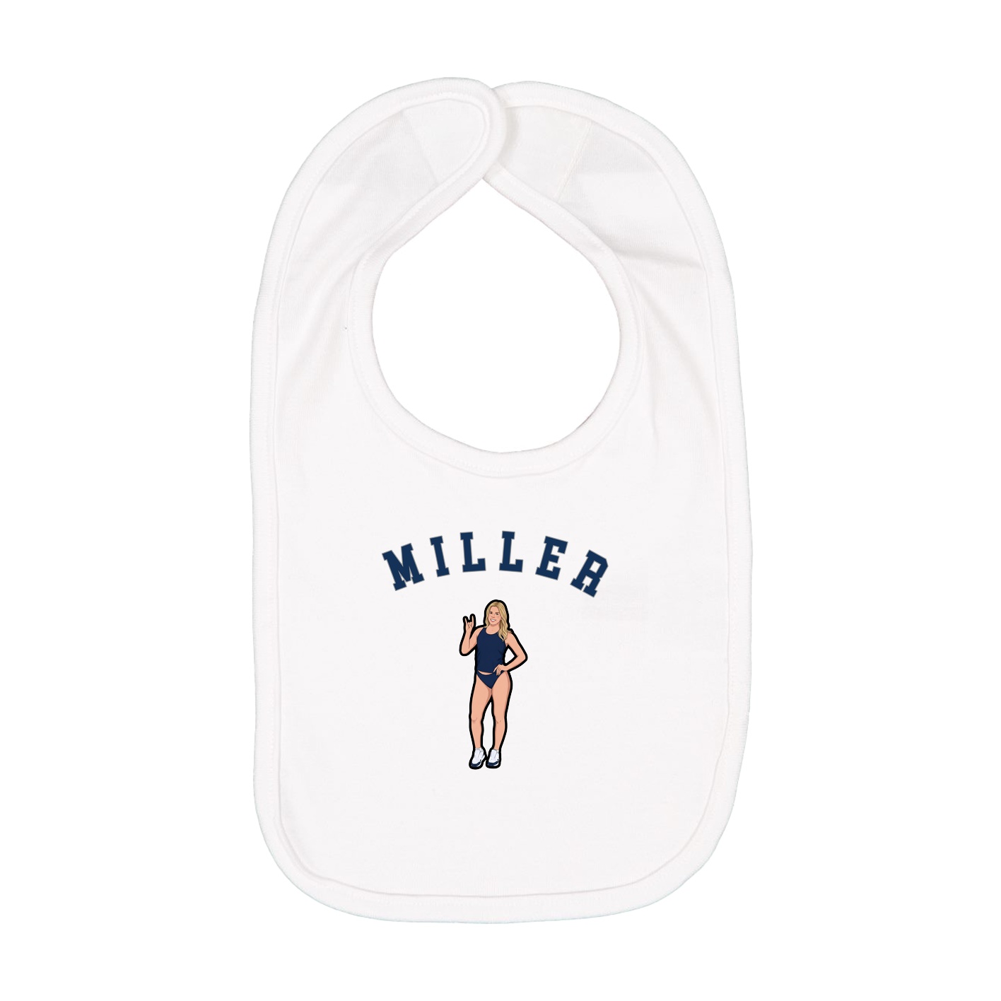 Infant Bib — Shirsey Arch in White