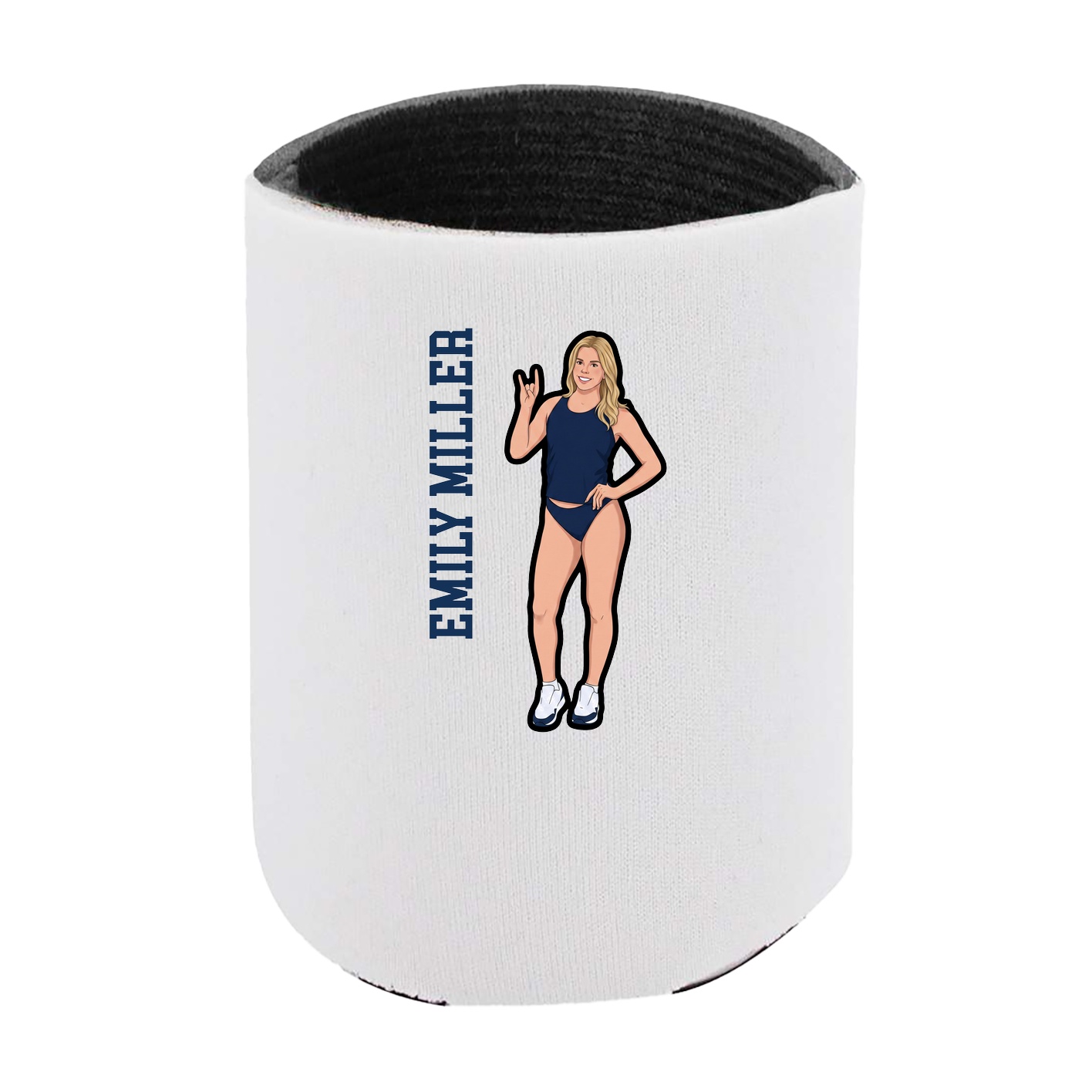 Can Holder — Name Vertical in White