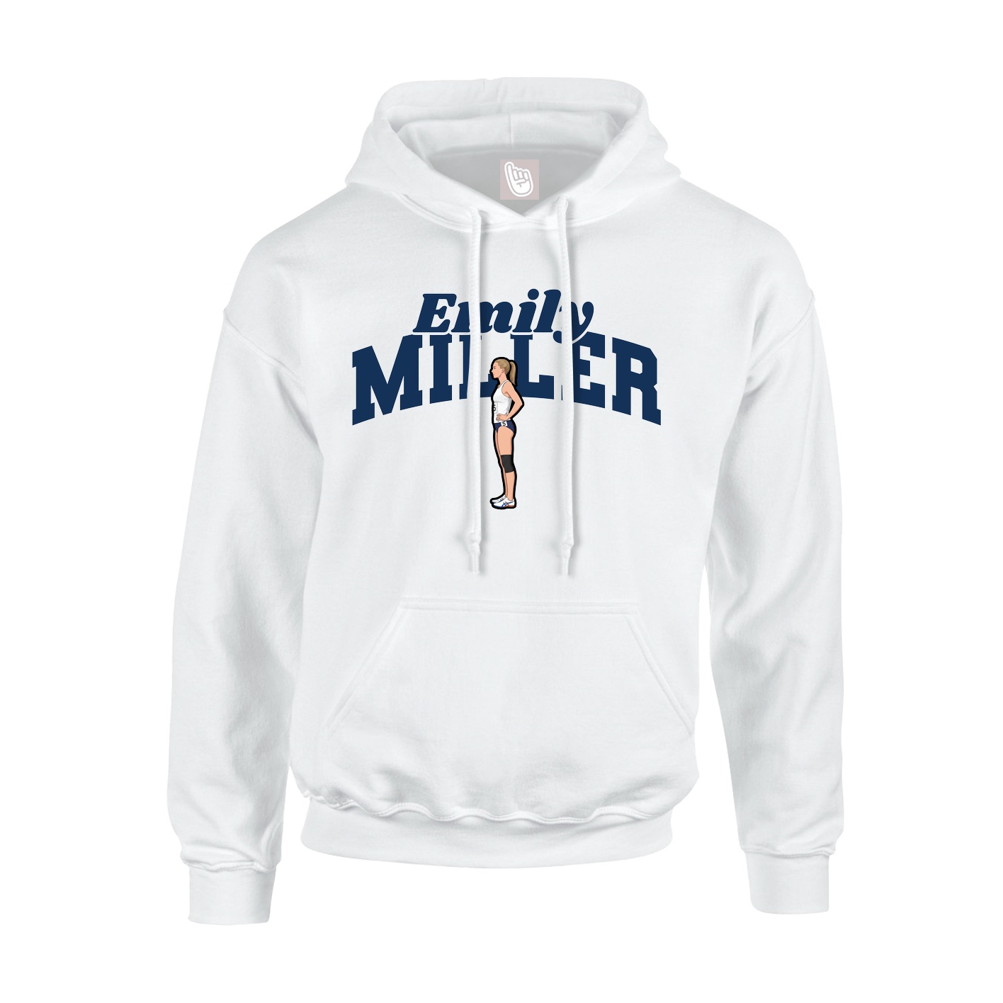Youth Hoodie — Signature Arch in White