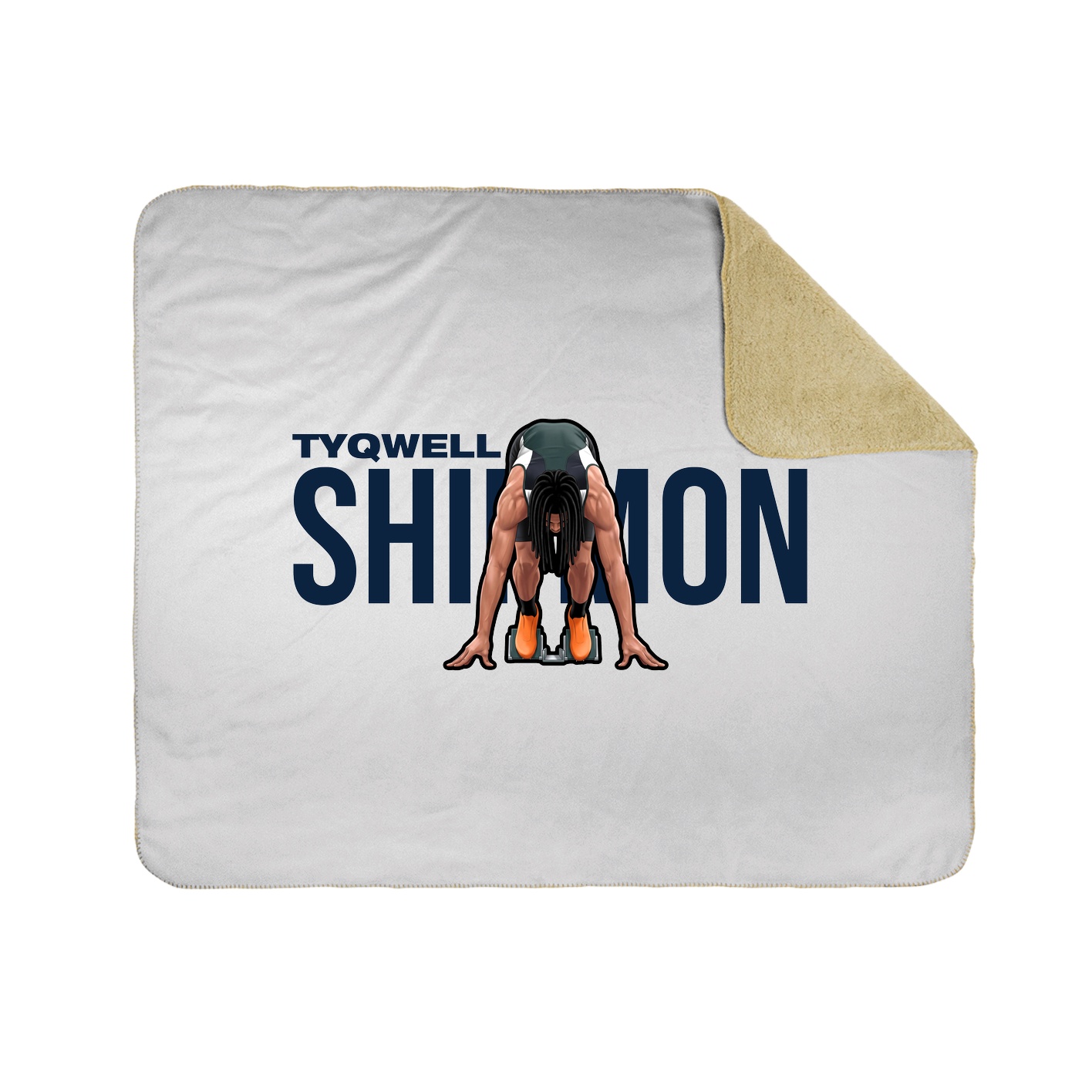 Throw Blanket — Player Name in White
