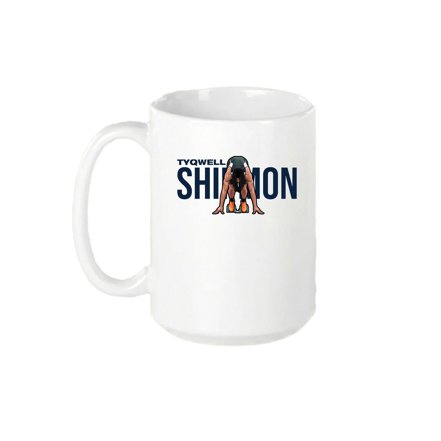 15oz Coffee Mug — Player Name in White