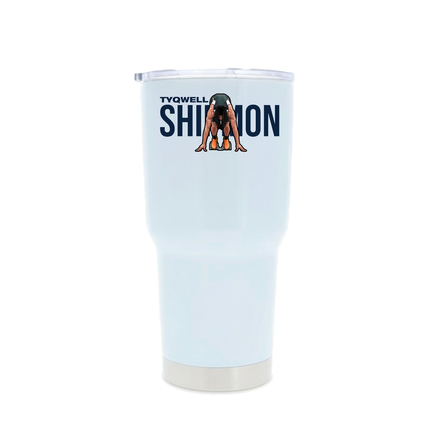 30oz Stainless Steel Tumbler — Player Name in White