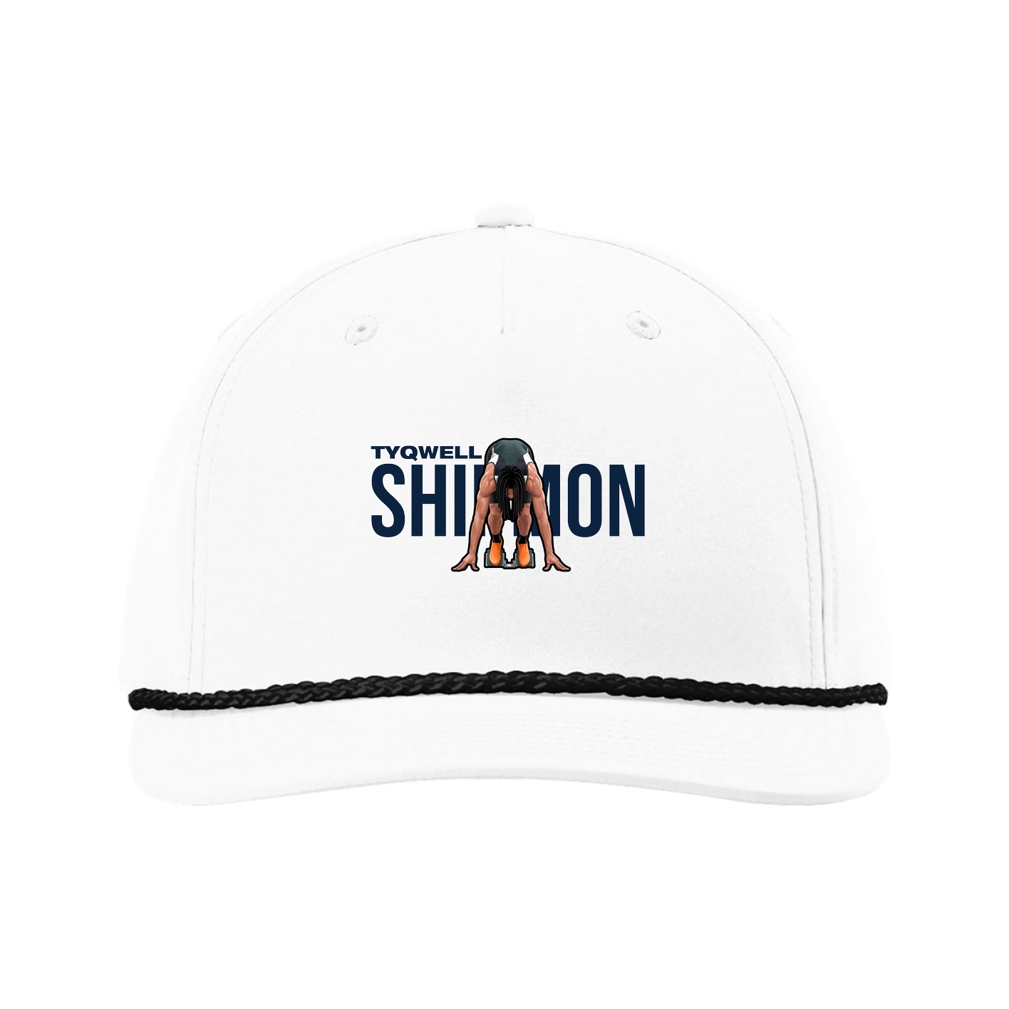Five-Panel Classic Rope Cap — Player Name in White