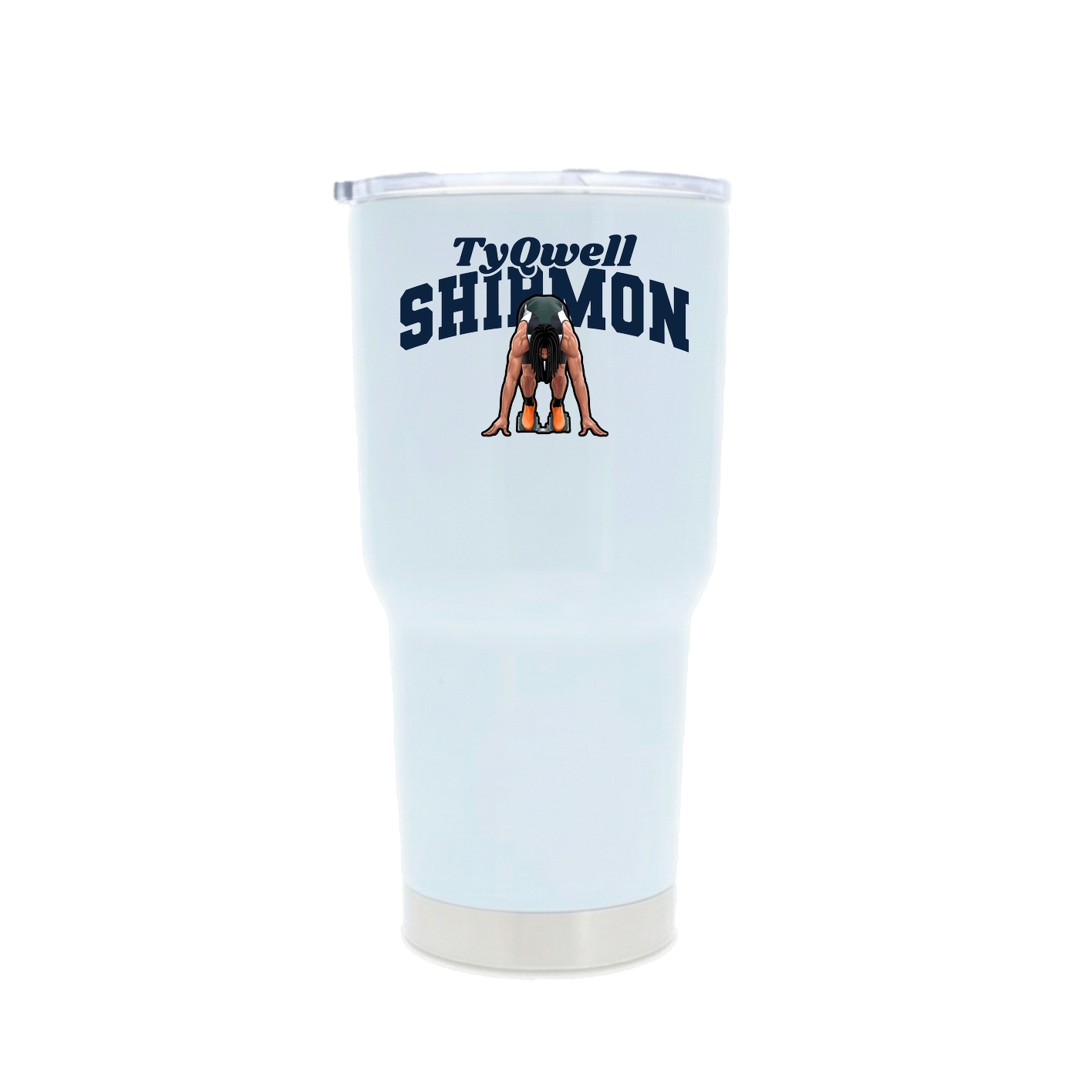 30oz Stainless Steel Tumbler — Signature Arch in White
