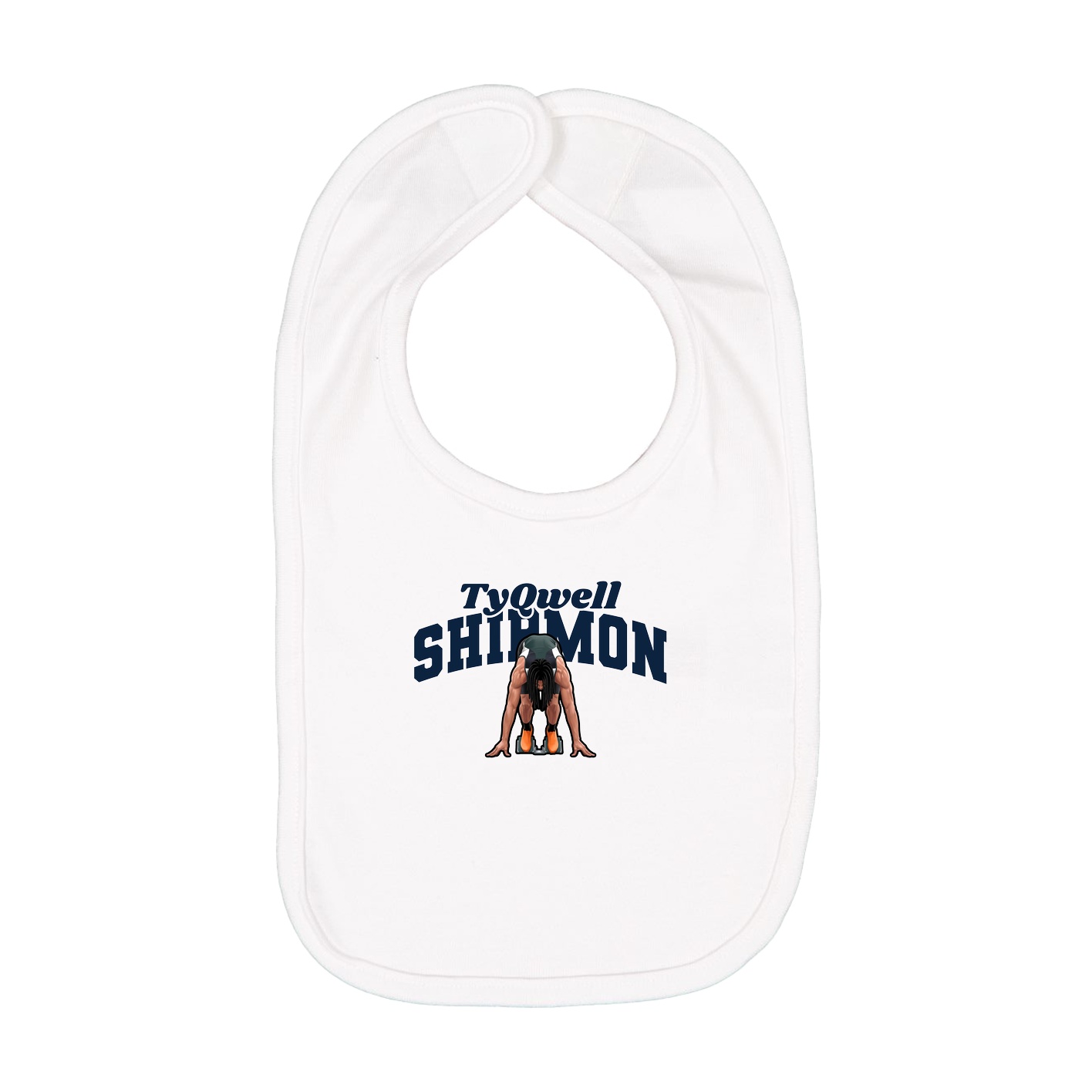 Infant Bib — Signature Arch in White