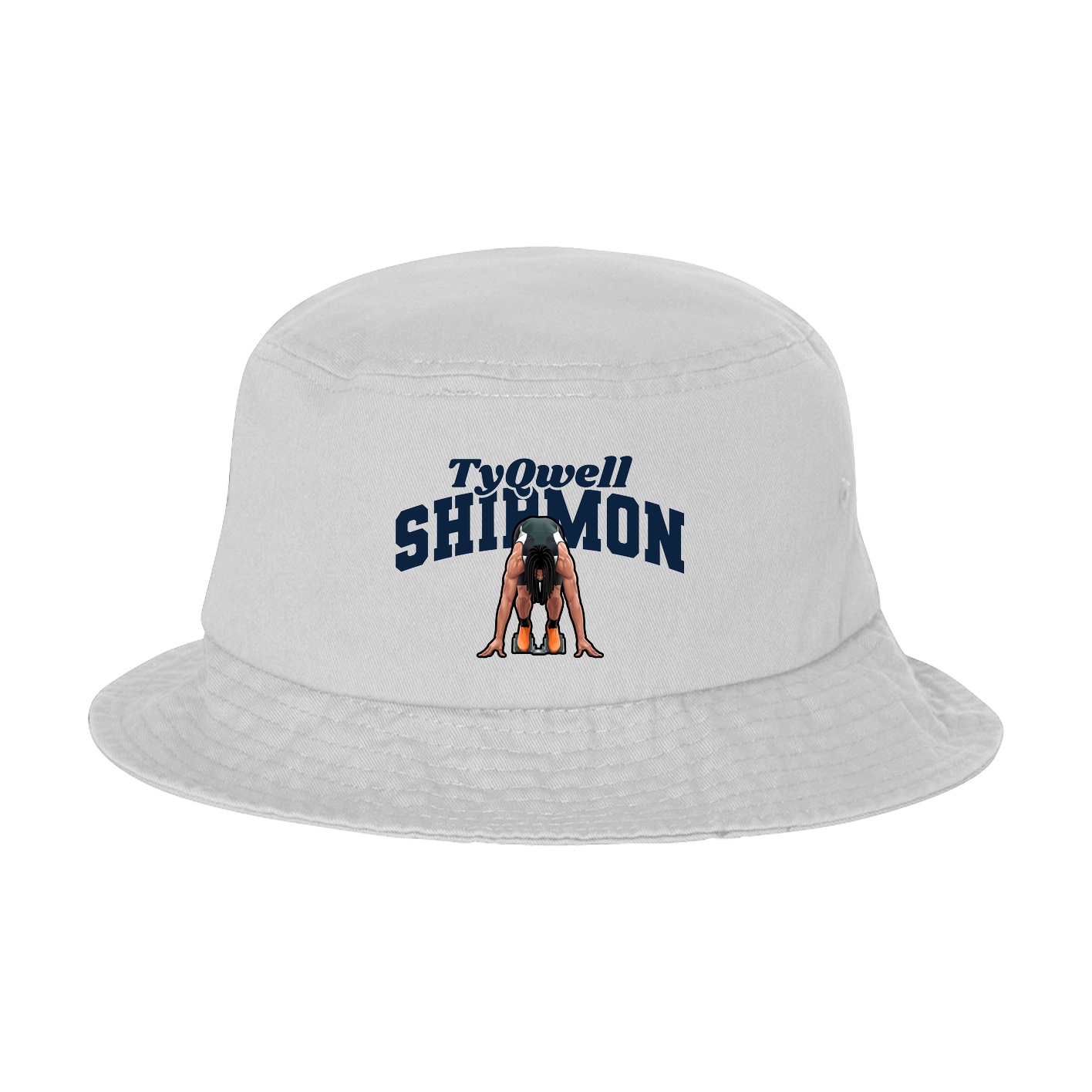 Bucket Cap — Signature Arch in White
