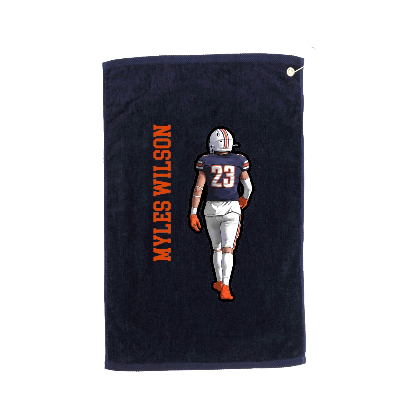 Golf Towel — Name Vertical in Navy