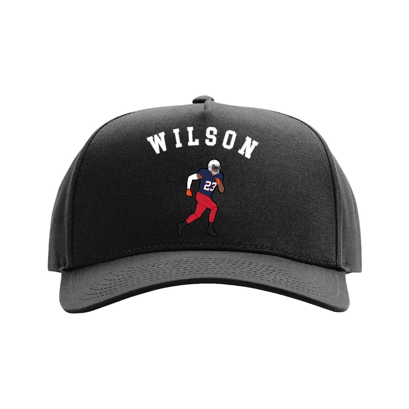 Full Fabric Five-Panel Champ Cap — Shirsey Arch in Black