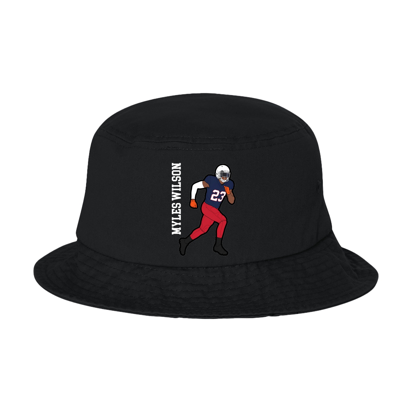Bucket Cap — Name Vertical in Black