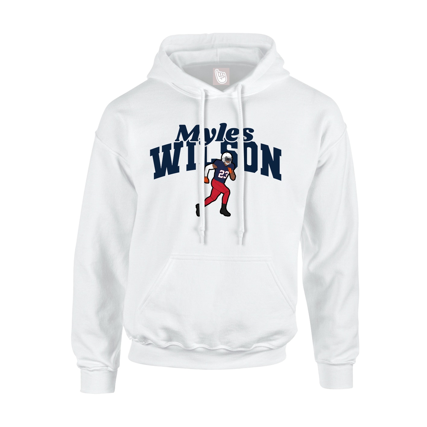 Hoodie — Signature Arch in White