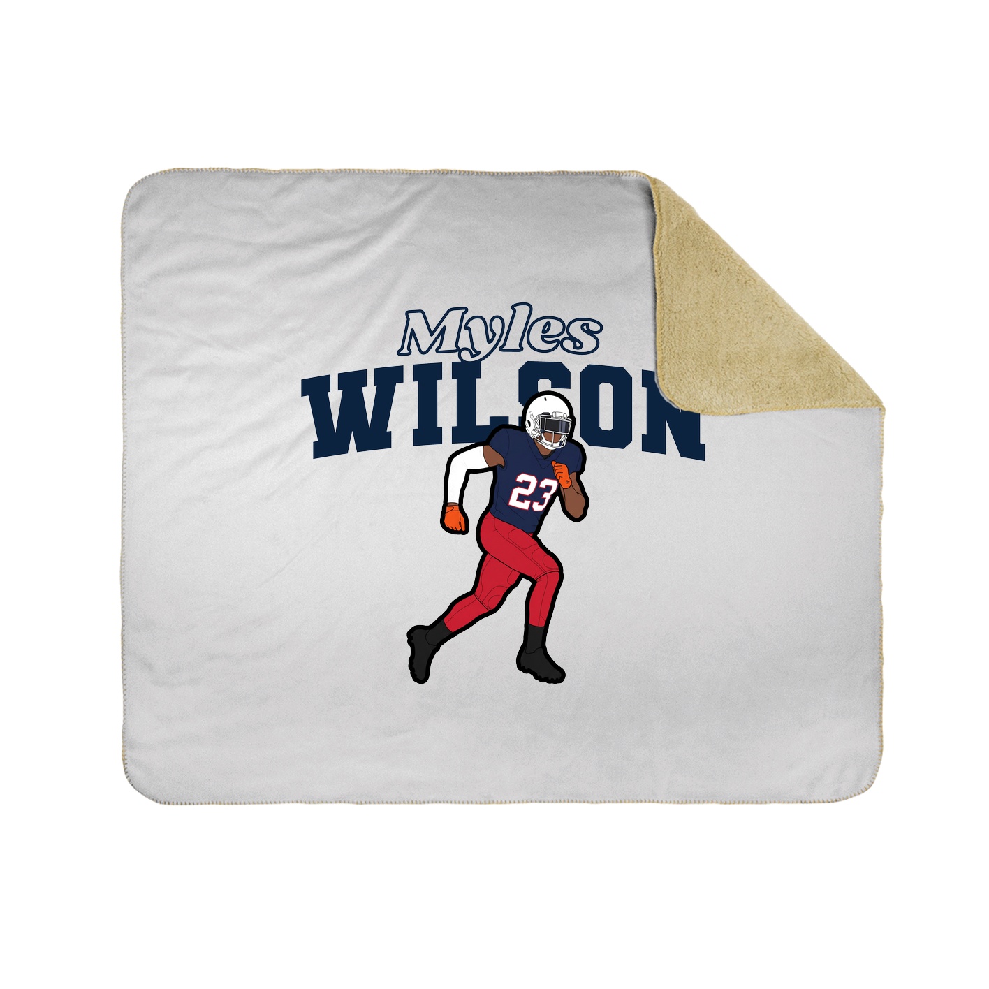 Throw Blanket — Name Arch in White