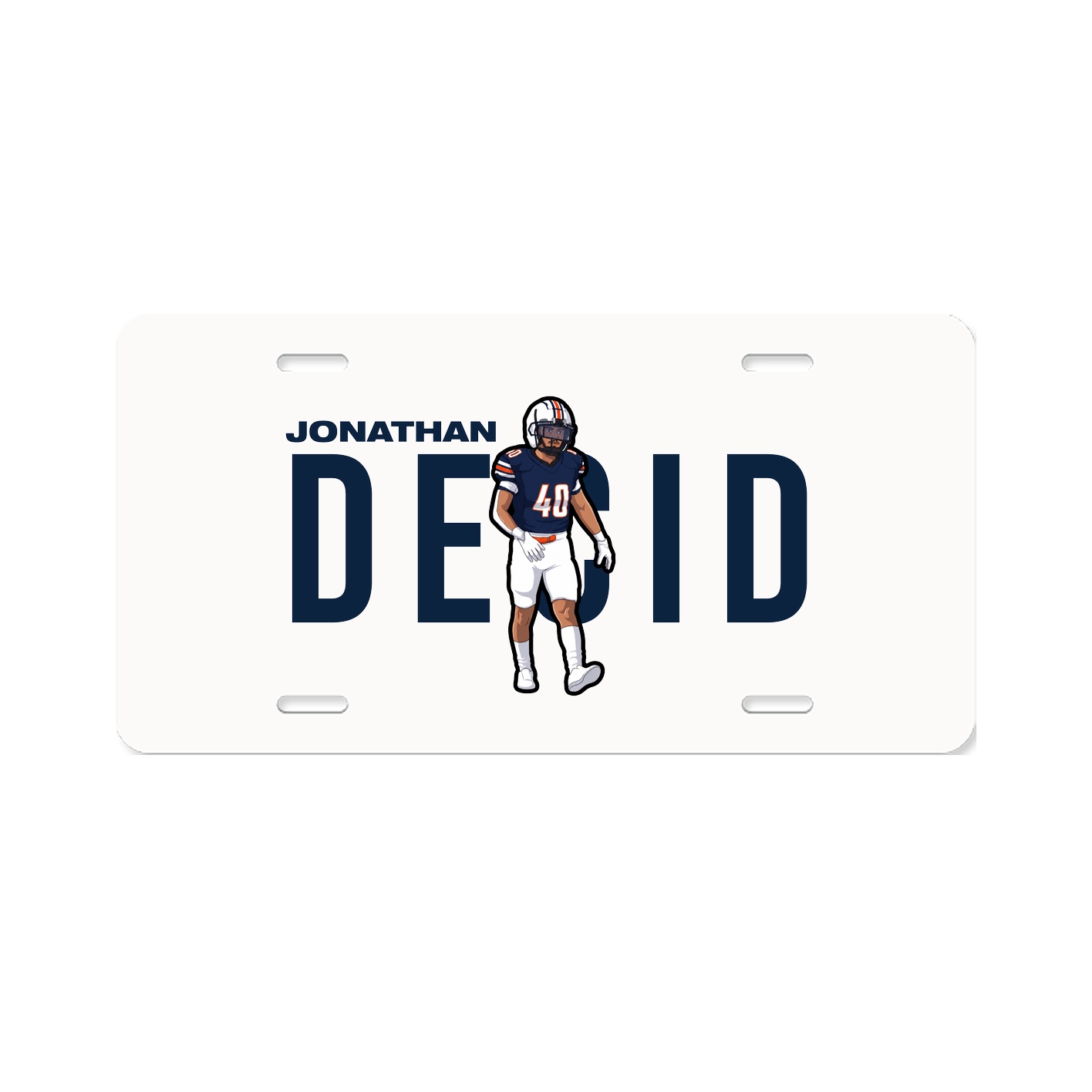 License Plate — Player Name in Classic