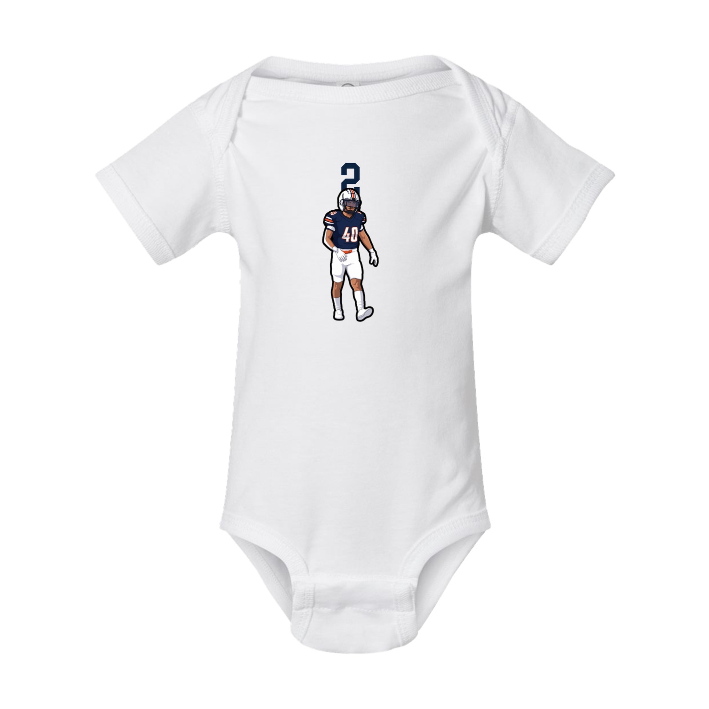Baby Onesie — Number Top in White