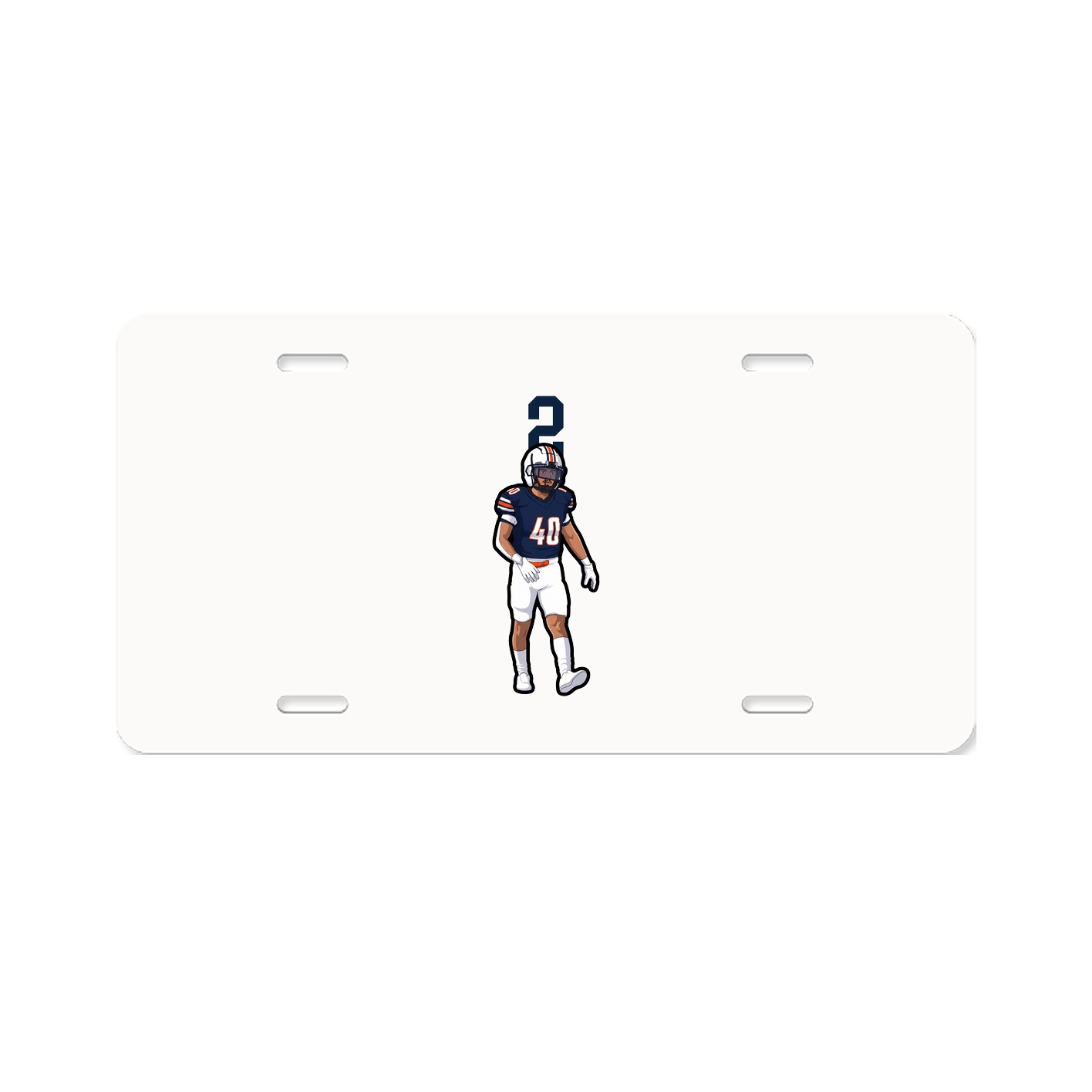 License Plate — Number Top in Classic