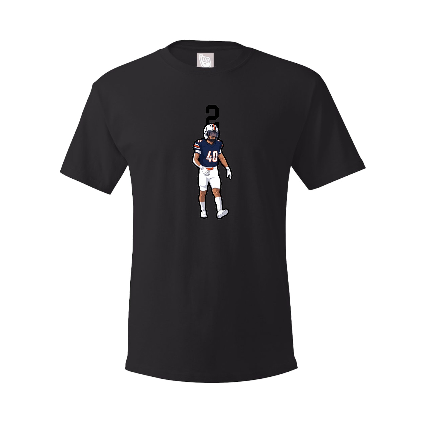 Youth Tee — Number Top in Black
