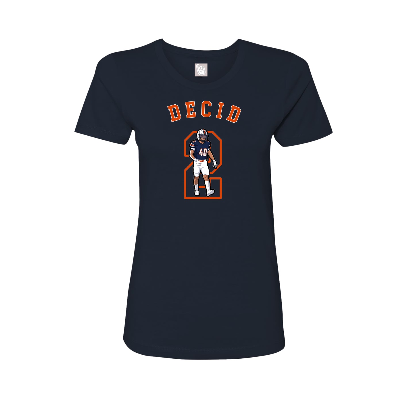 Fitted Women's Tee — Shirsey Arch in Navy