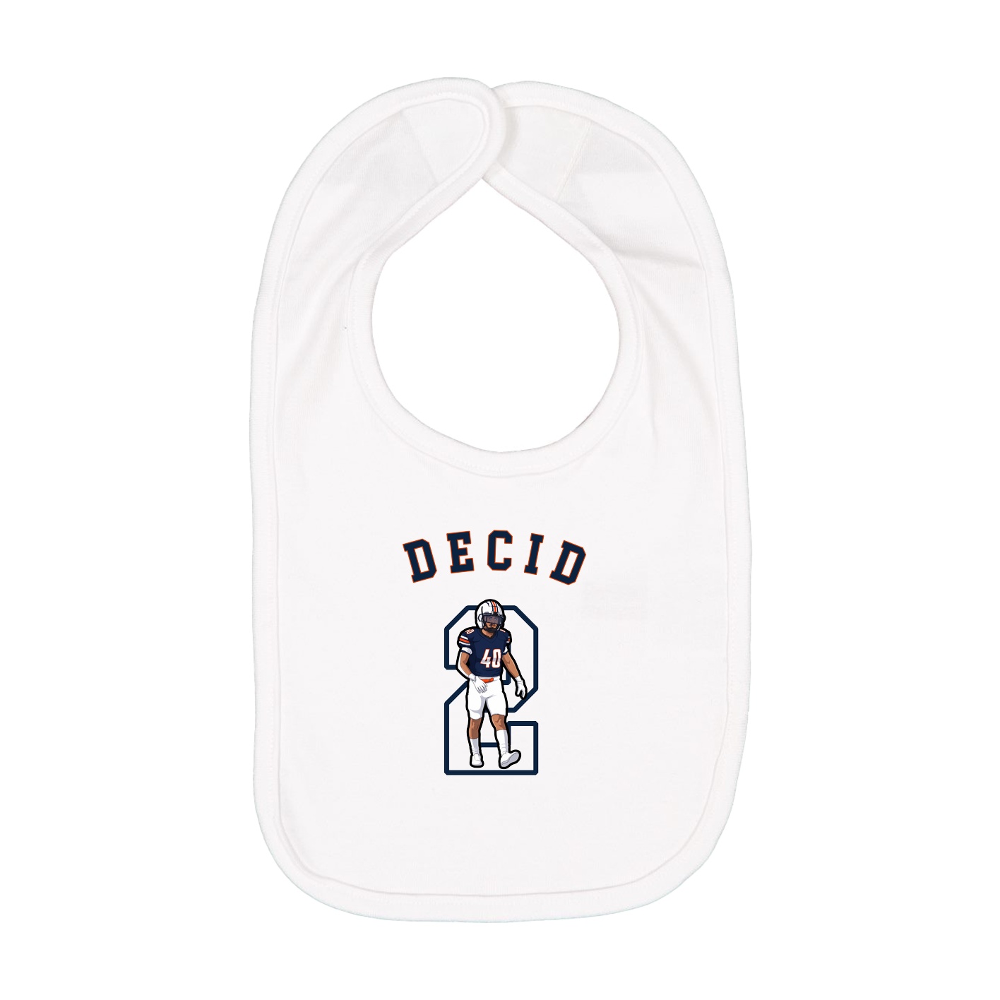 Infant Bib — Shirsey Arch in White