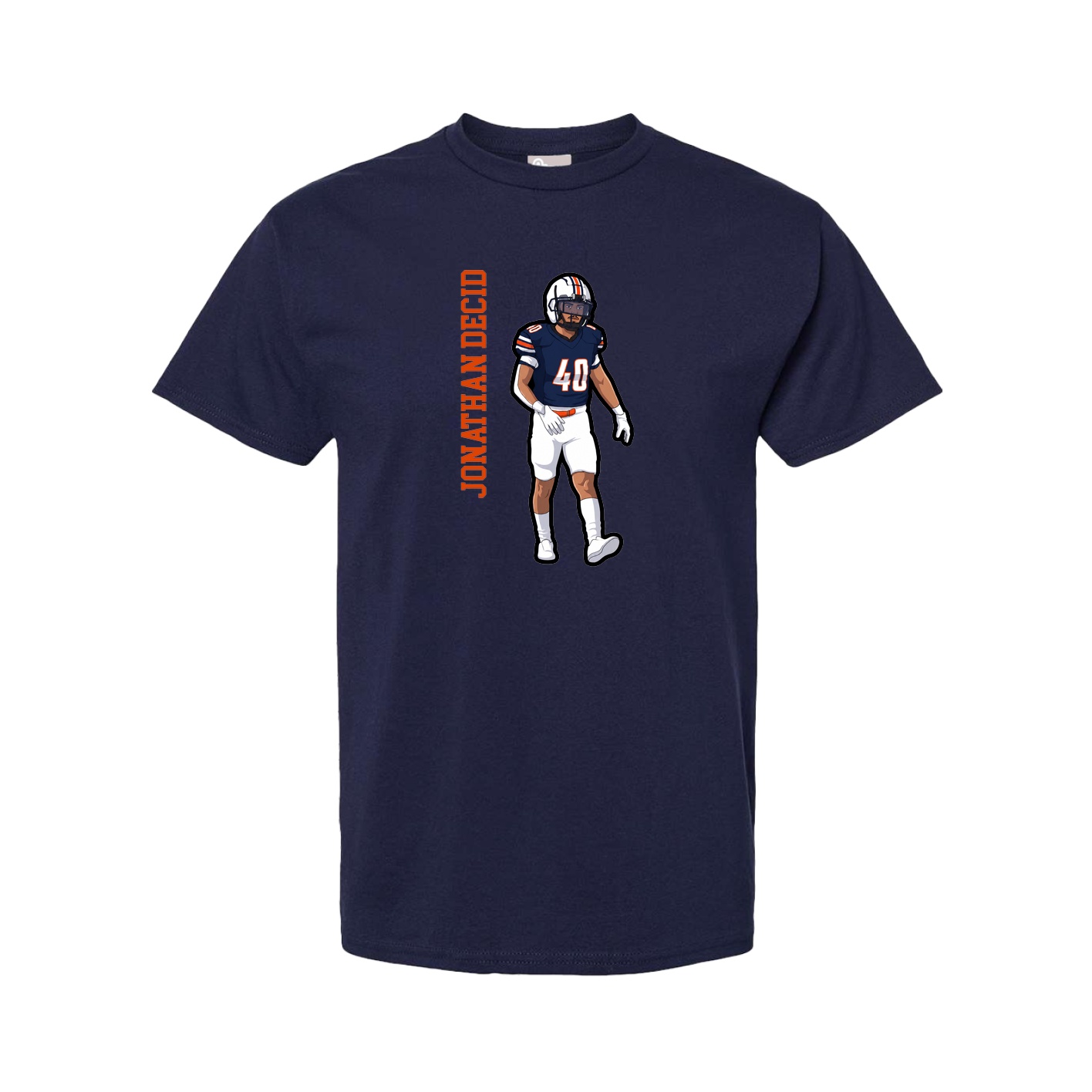 Youth Tee — Name Vertical in Navy