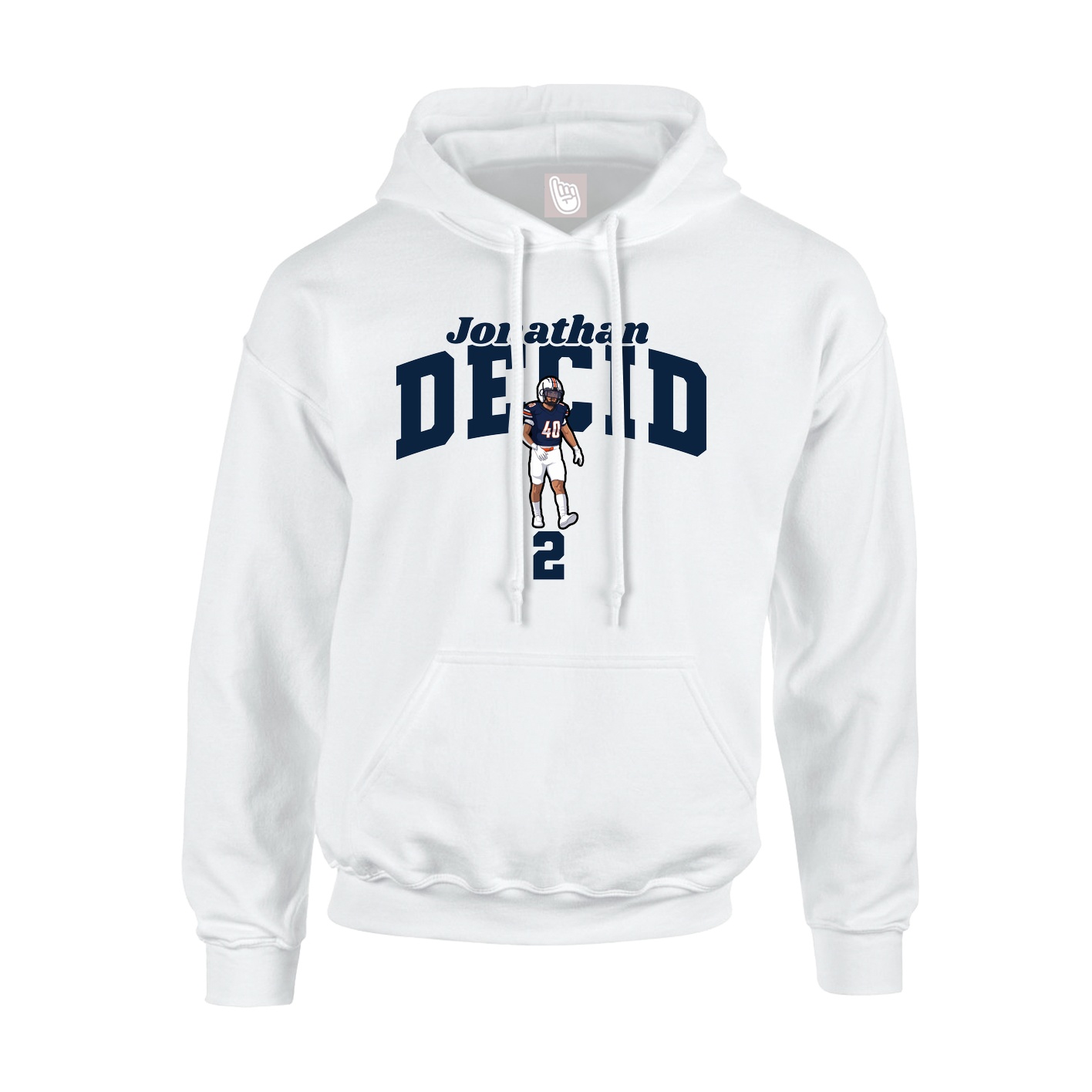 Hoodie — Signature Arch in White