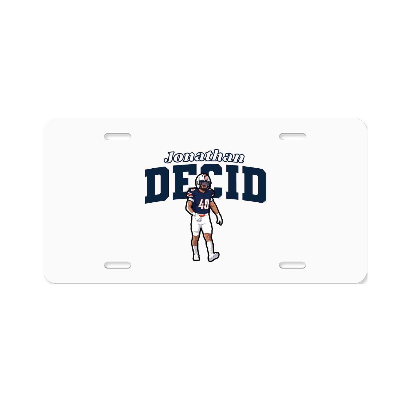 License Plate — Name Arch in Classic