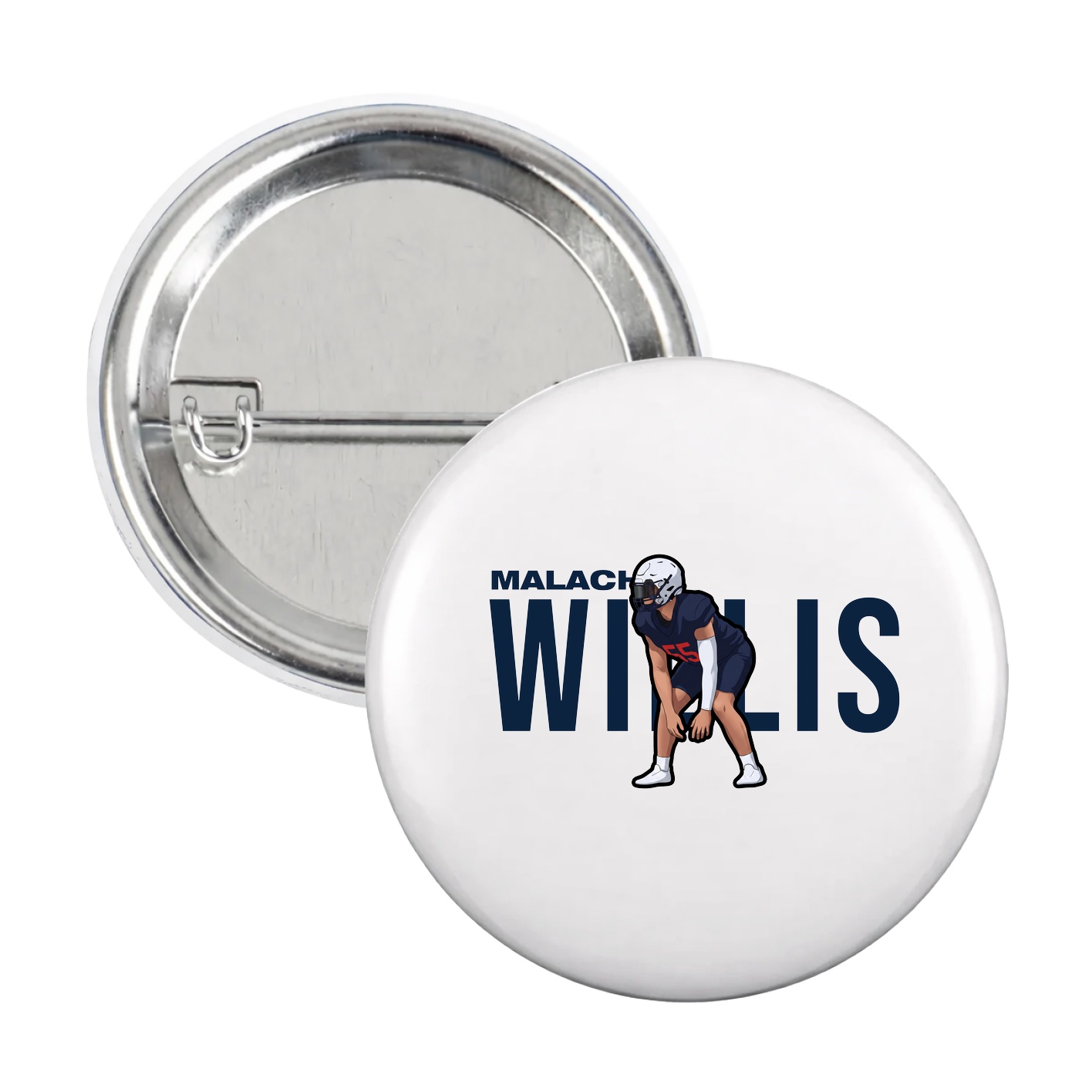 Game Day Button — Player Name in White