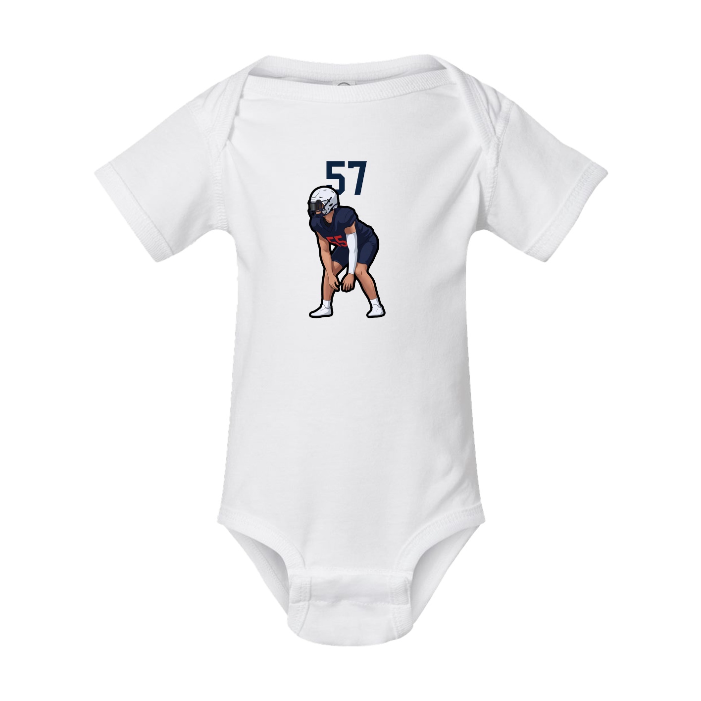 Baby Onesie — Number Top in White