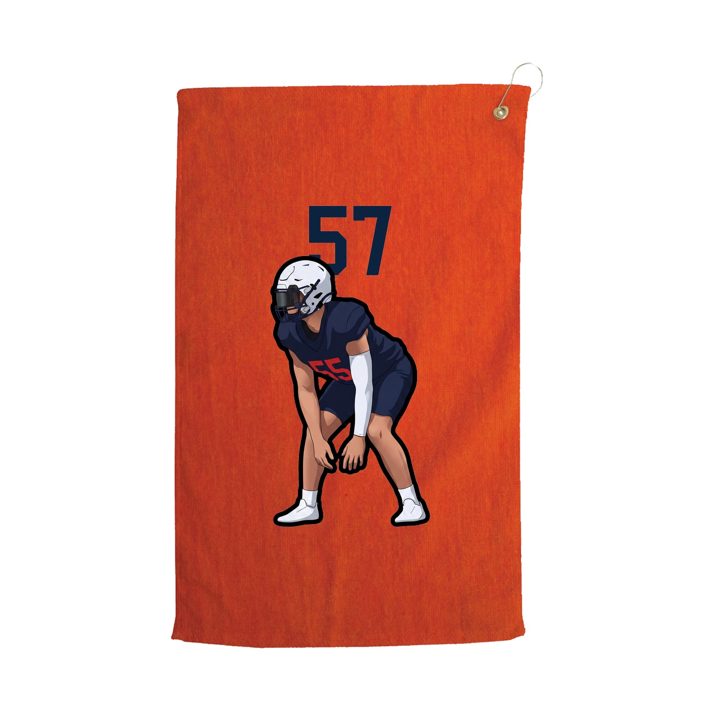 Golf Towel — Number Top in Orange