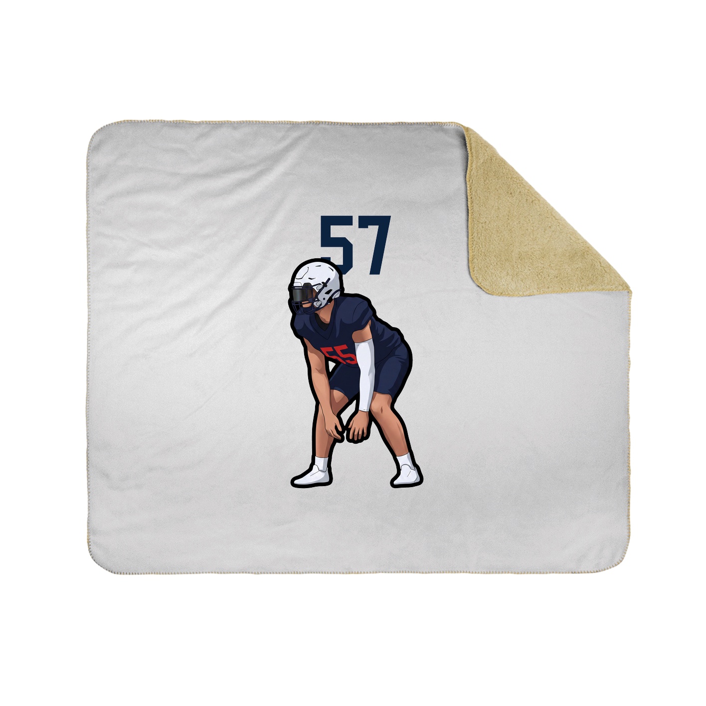 Throw Blanket — Number Top in White