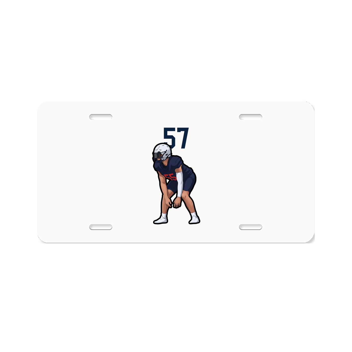 License Plate — Number Top in Classic