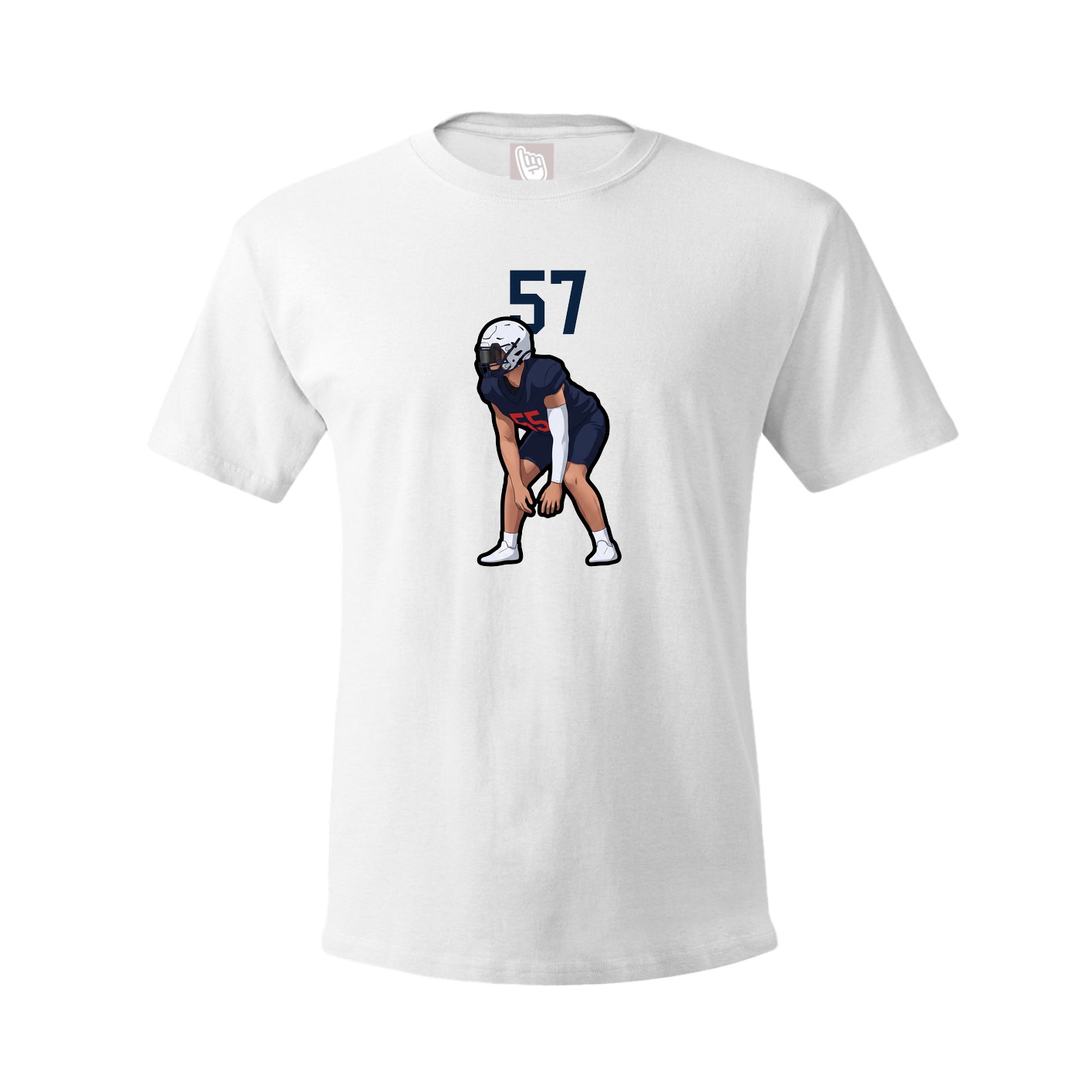 Youth Tee — Number Top in White