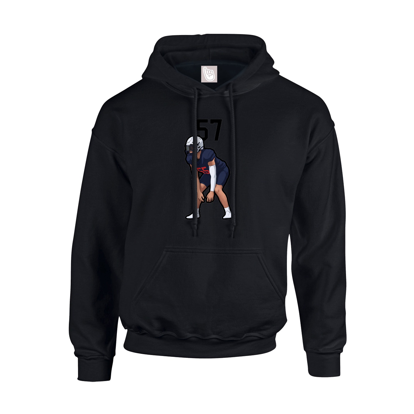 Youth Hoodie — Number Top in Black