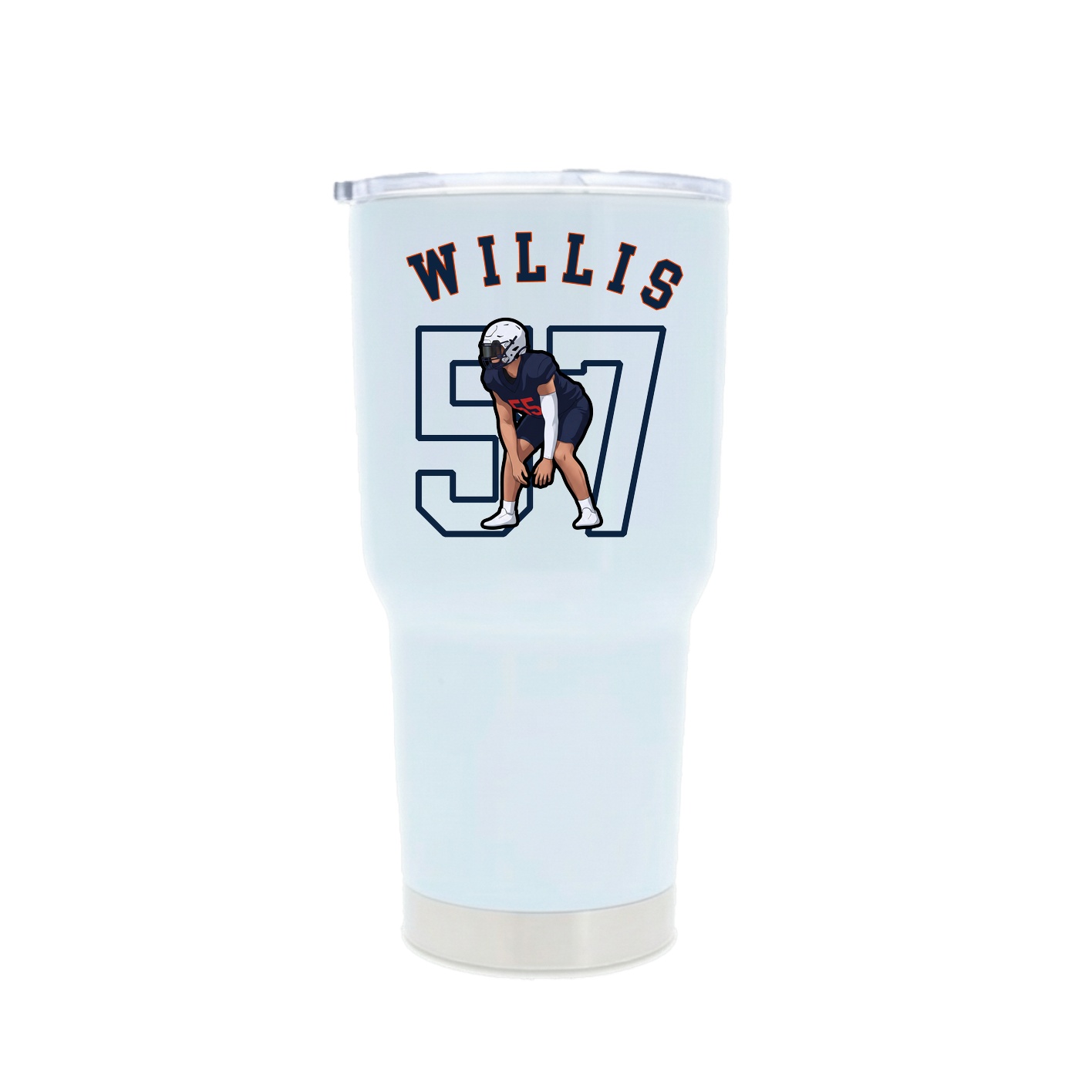 30oz Stainless Steel Tumbler — Shirsey Arch in White