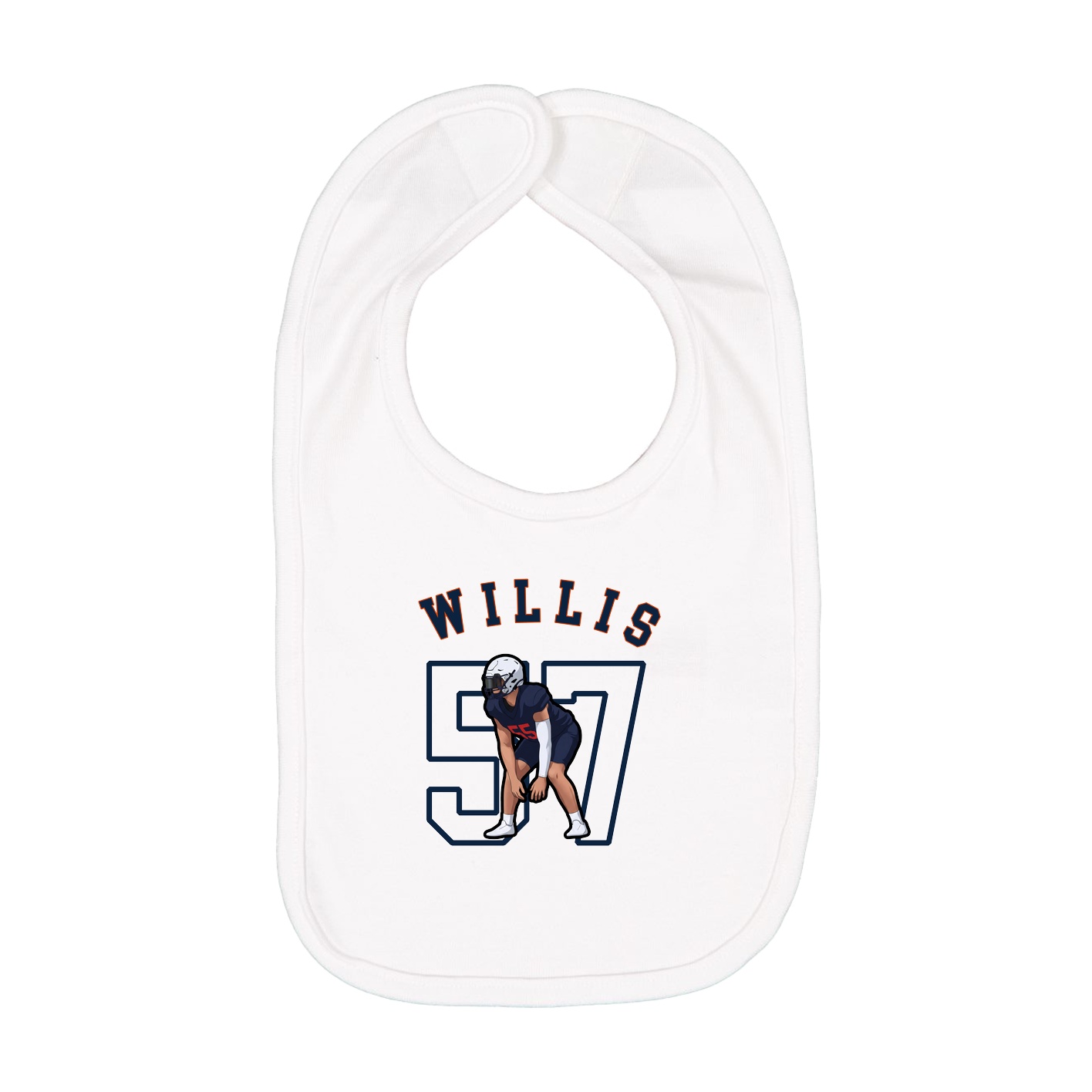 Infant Bib — Shirsey Arch in White