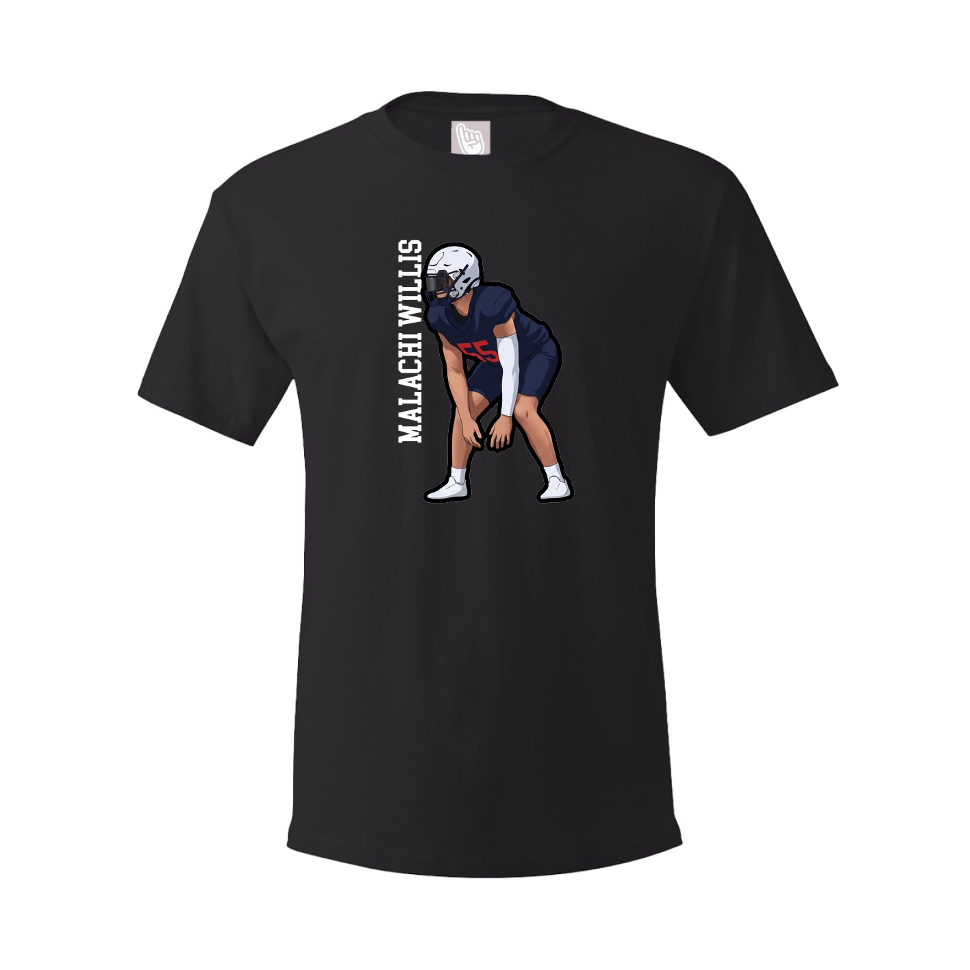 Tee — Name Vertical in Black