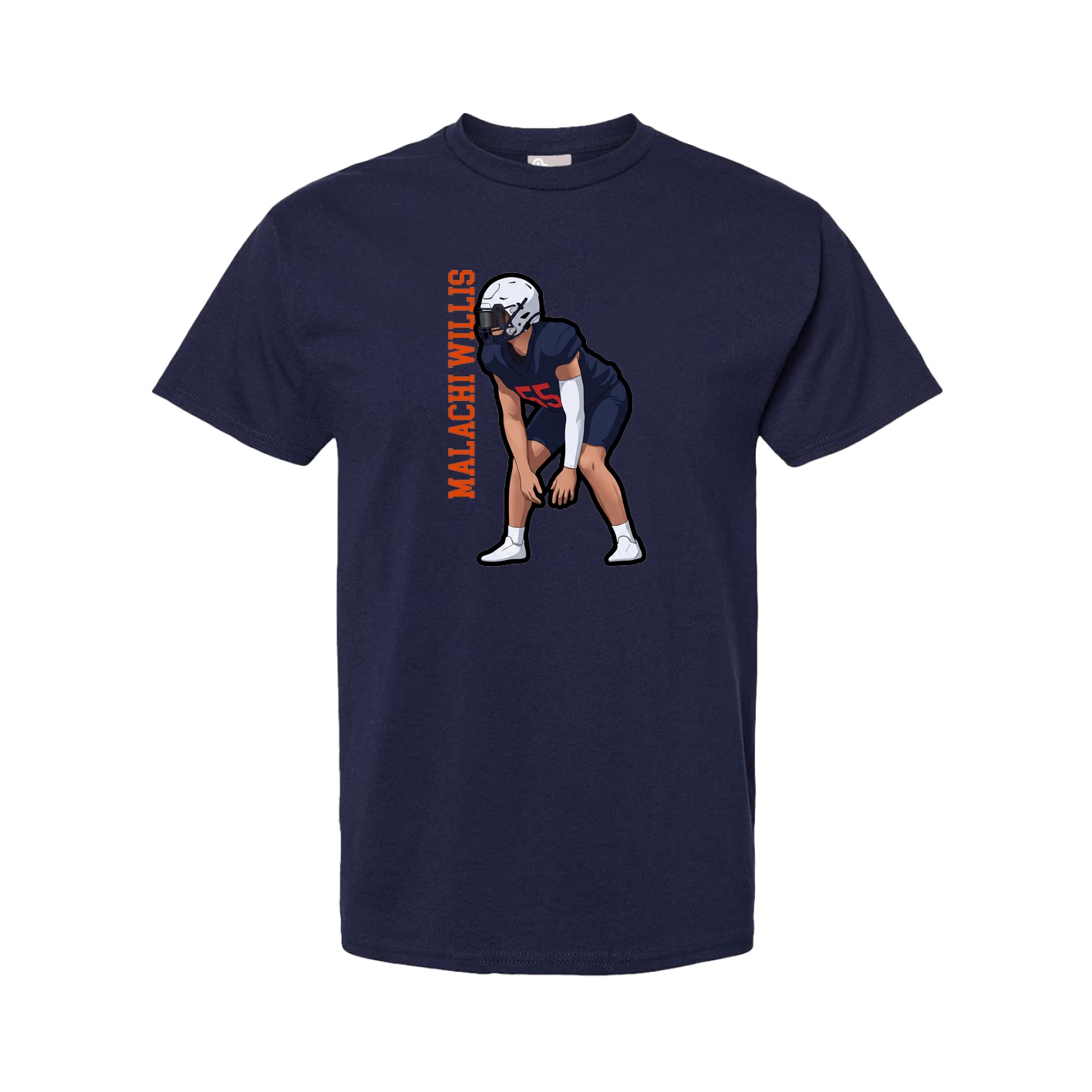 Youth Tee — Name Vertical in Navy