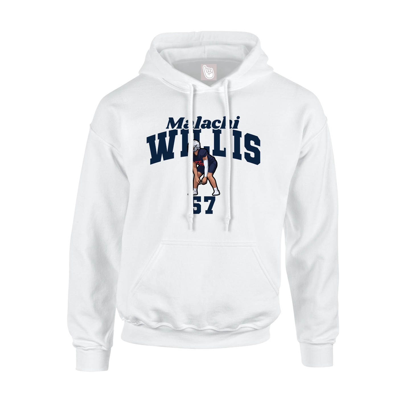 Youth Hoodie — Signature Arch in White
