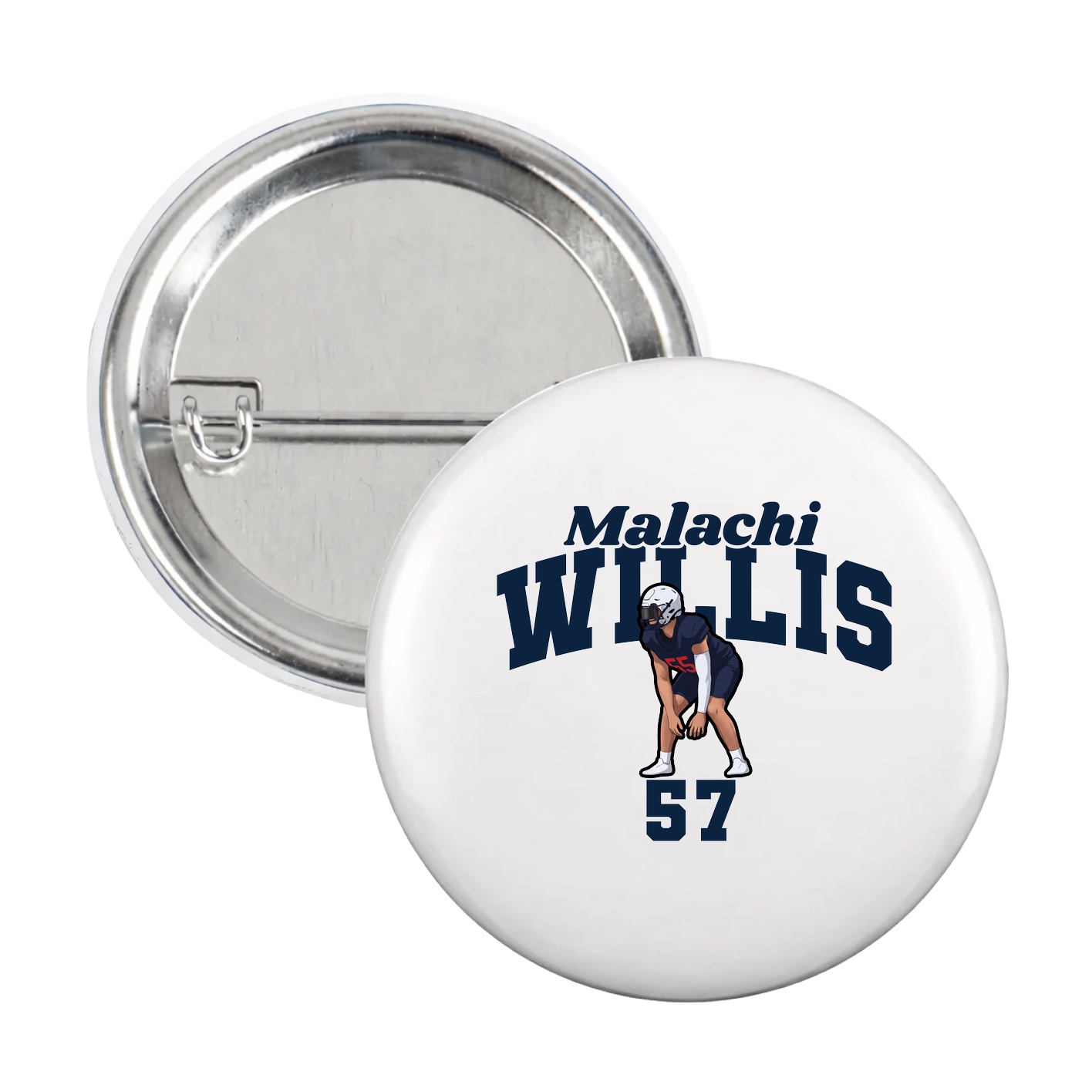 Game Day Button — Signature Arch in White