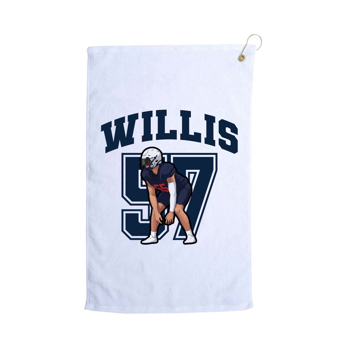 Golf Towel — Number in White