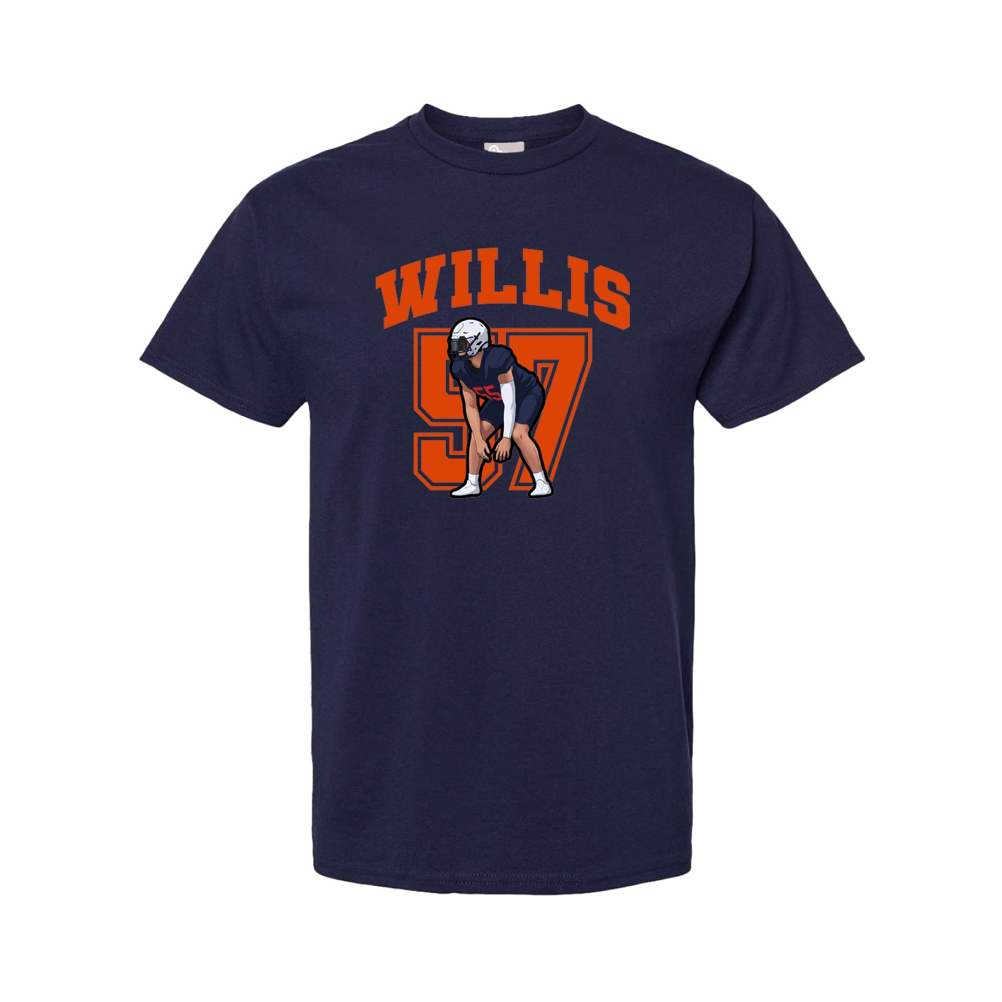 Youth Tee — Number in Navy