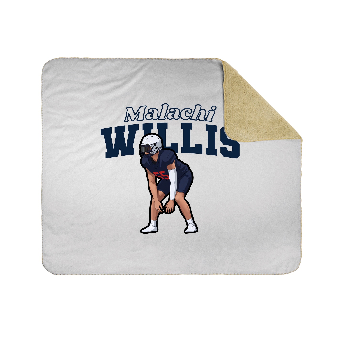Throw Blanket — Name Arch in White