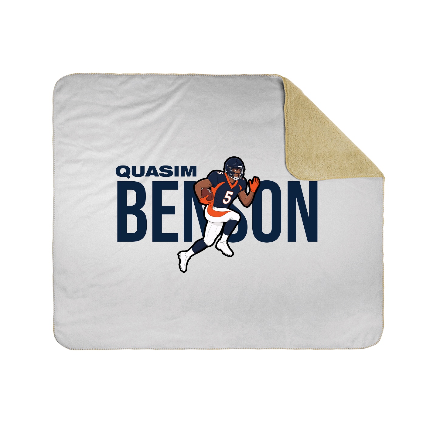Throw Blanket — Player Name in White