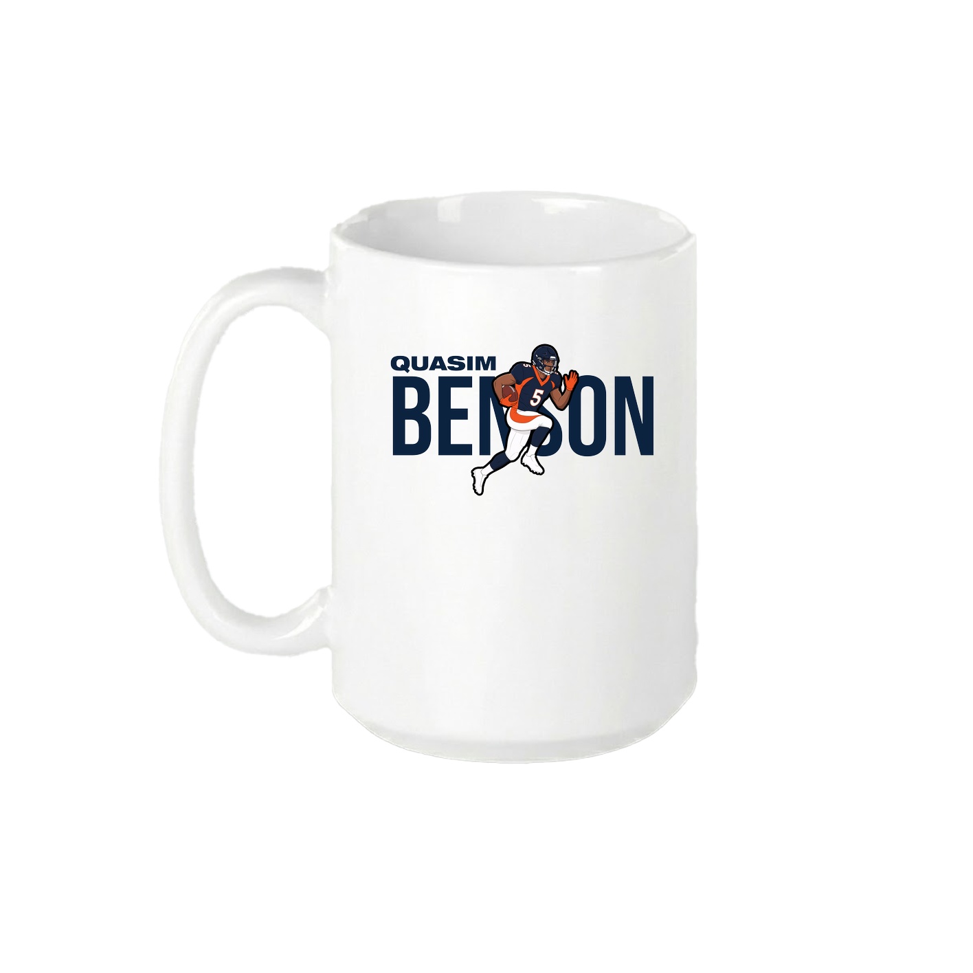 15oz Coffee Mug — Player Name in White