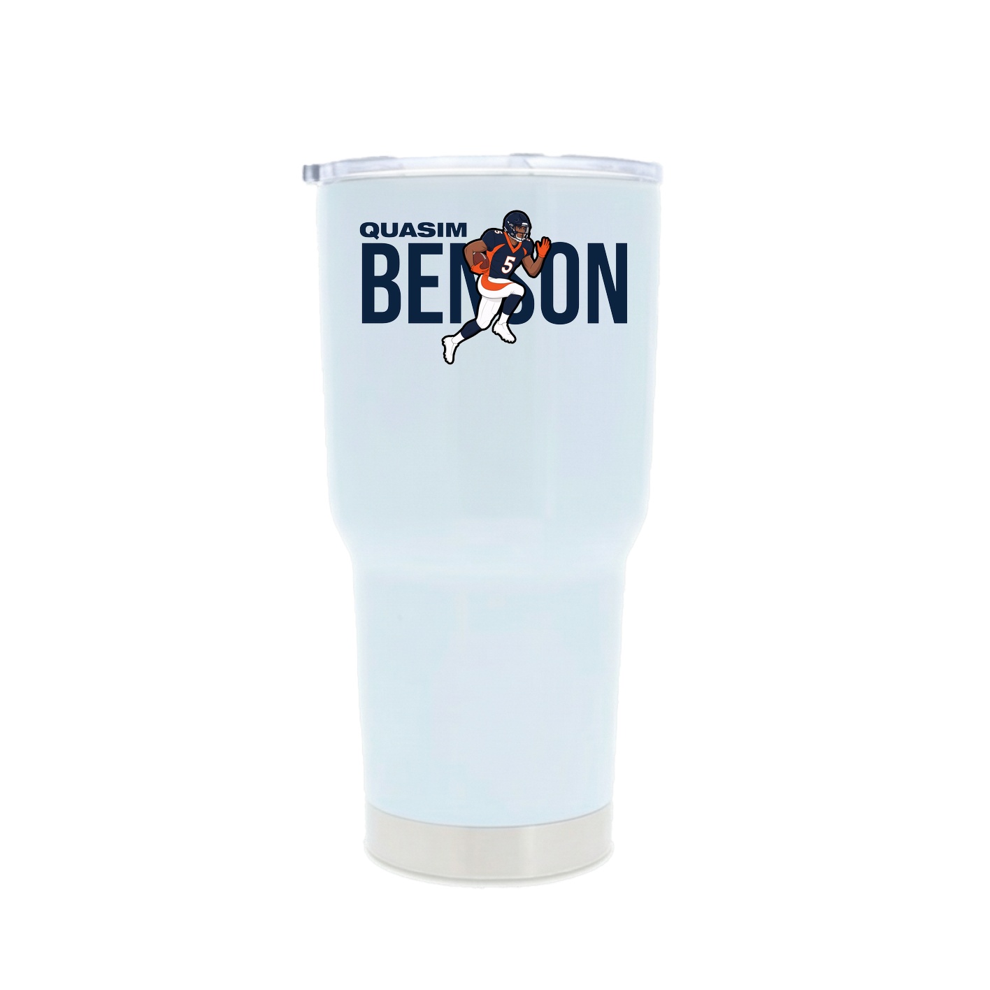 30oz Stainless Steel Tumbler — Player Name in White