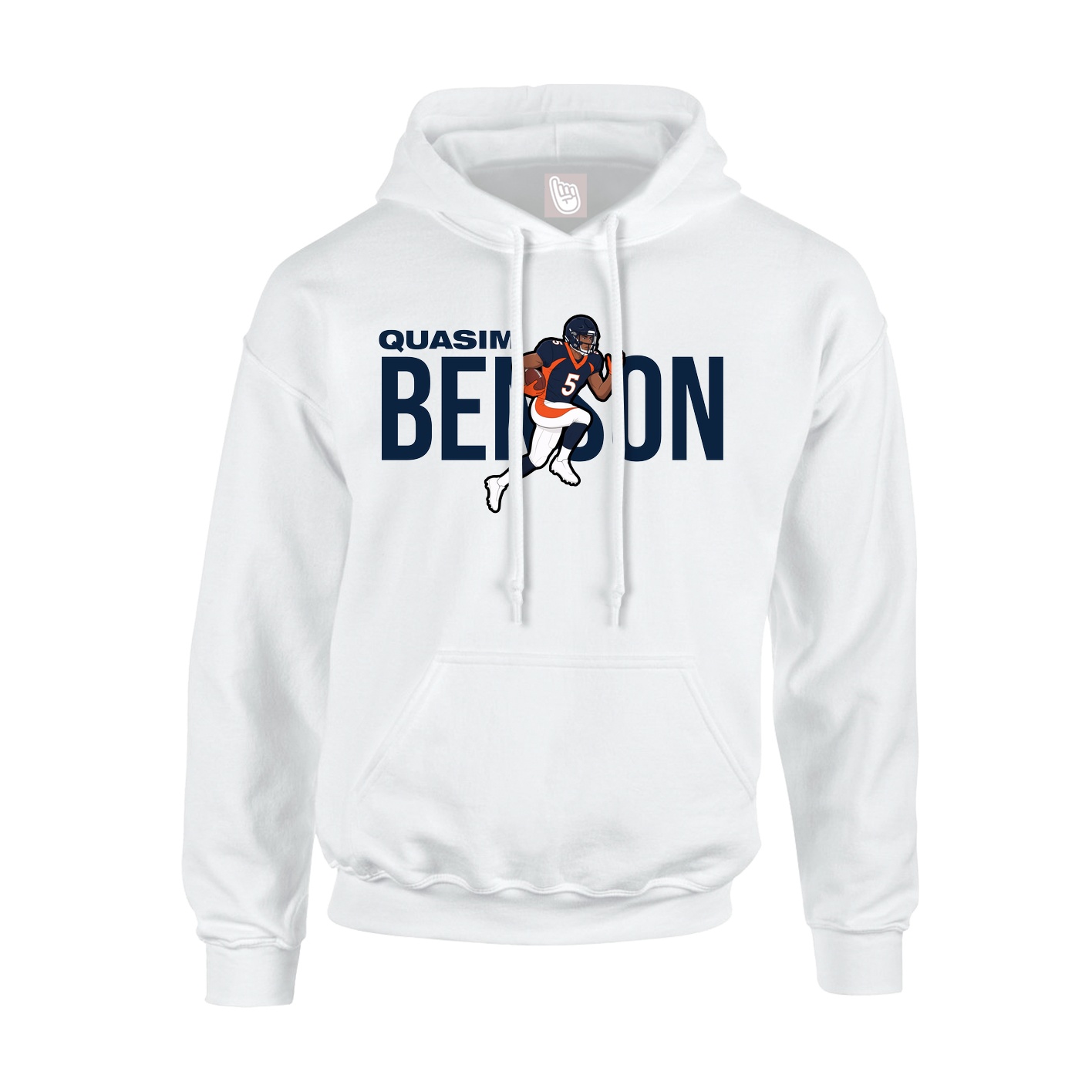 Youth Hoodie — Player Name in White