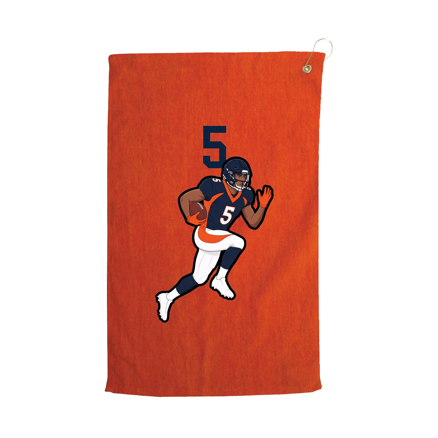 Golf Towel — Number Top in Orange