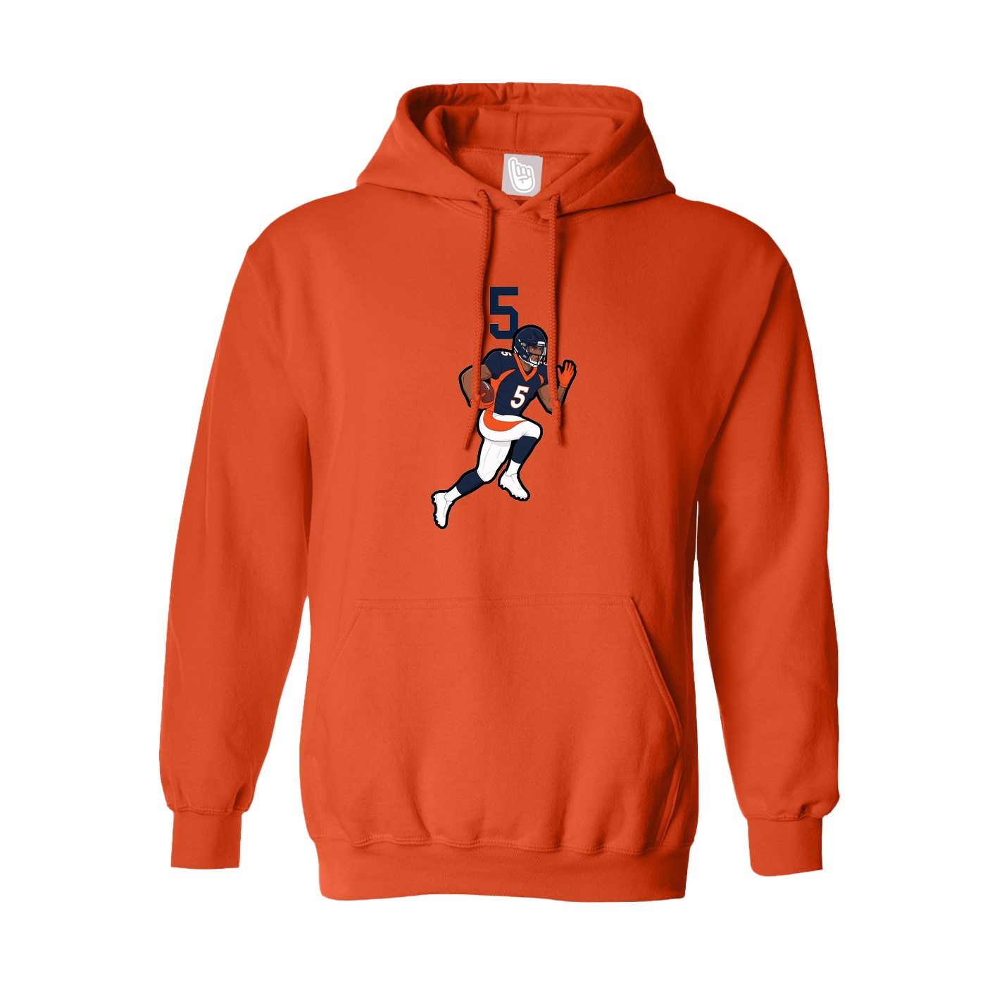 Youth Hoodie — Number Top in Orange
