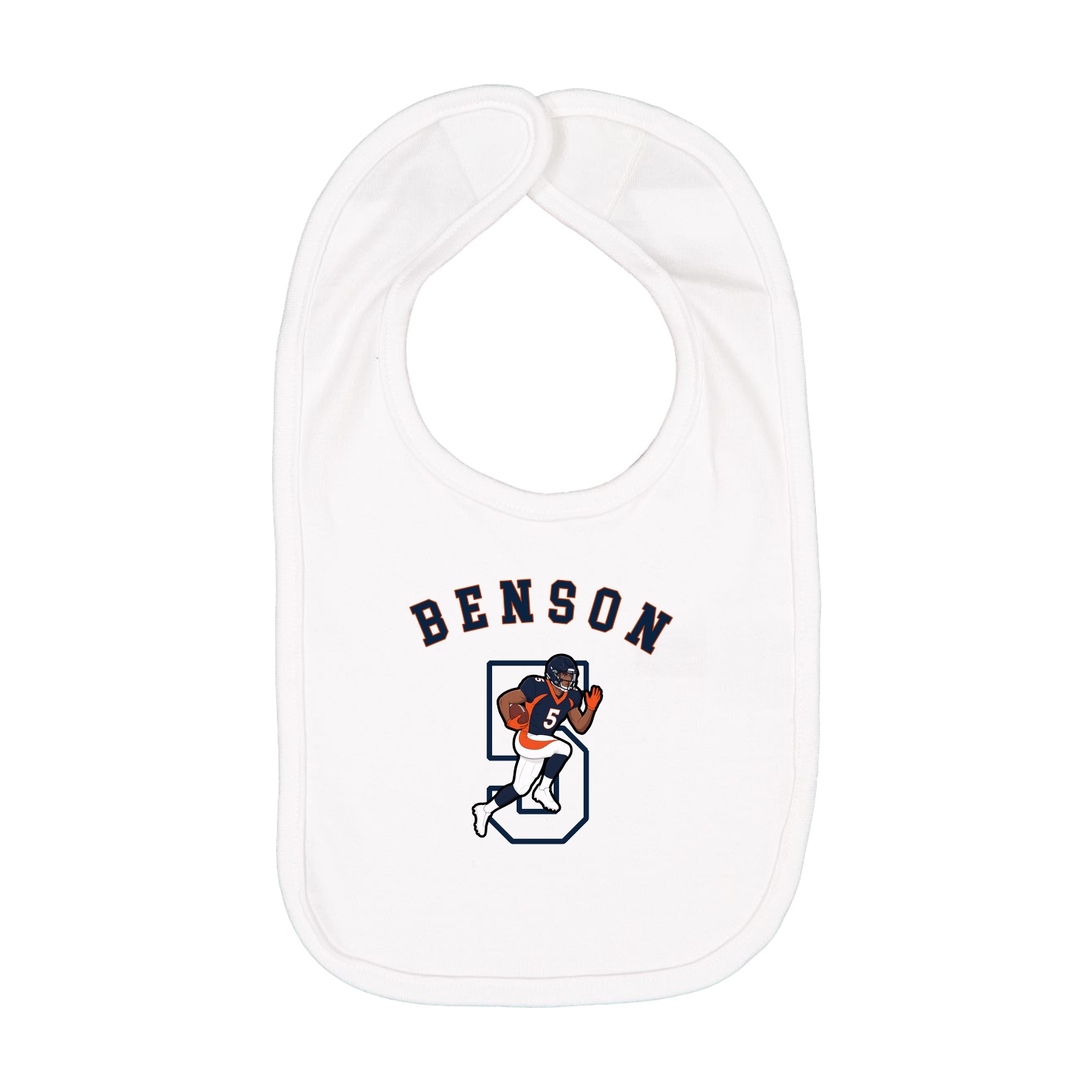 Infant Bib — Shirsey Arch in White