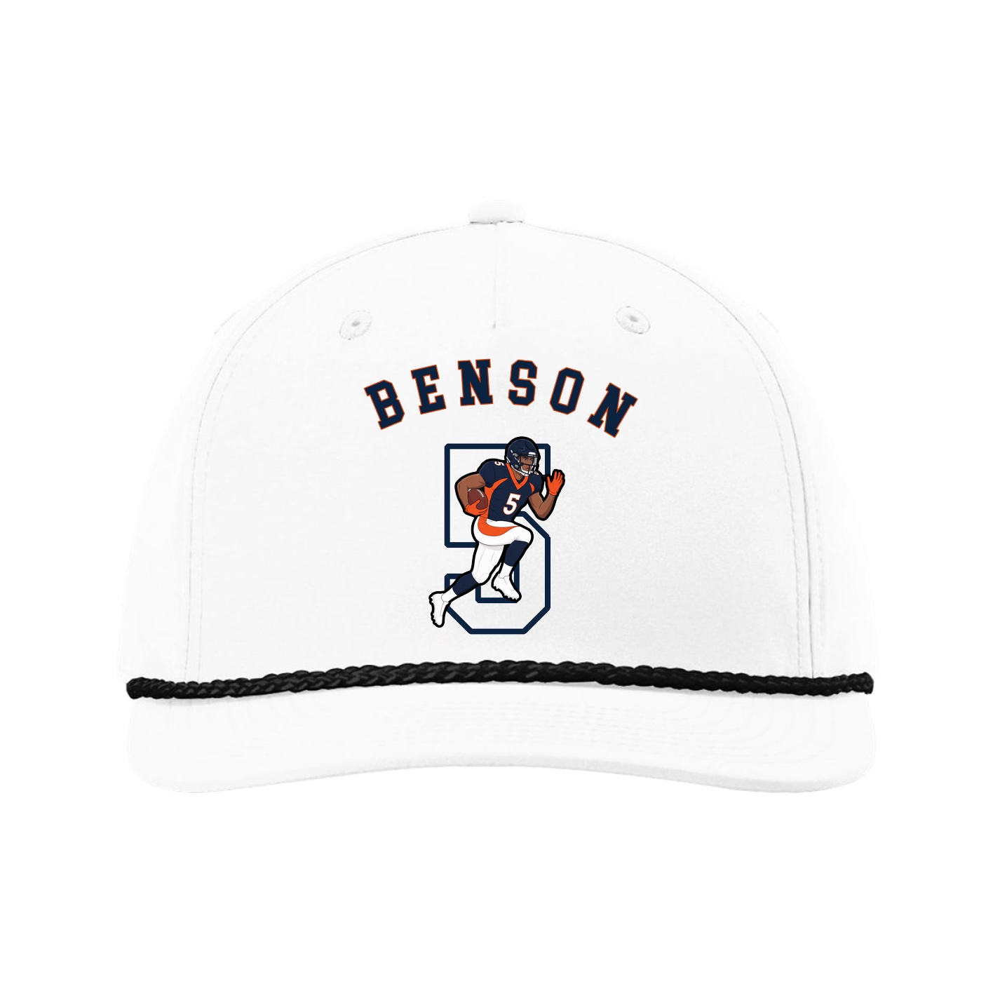 Five-Panel Classic Rope Cap — Shirsey Arch in White